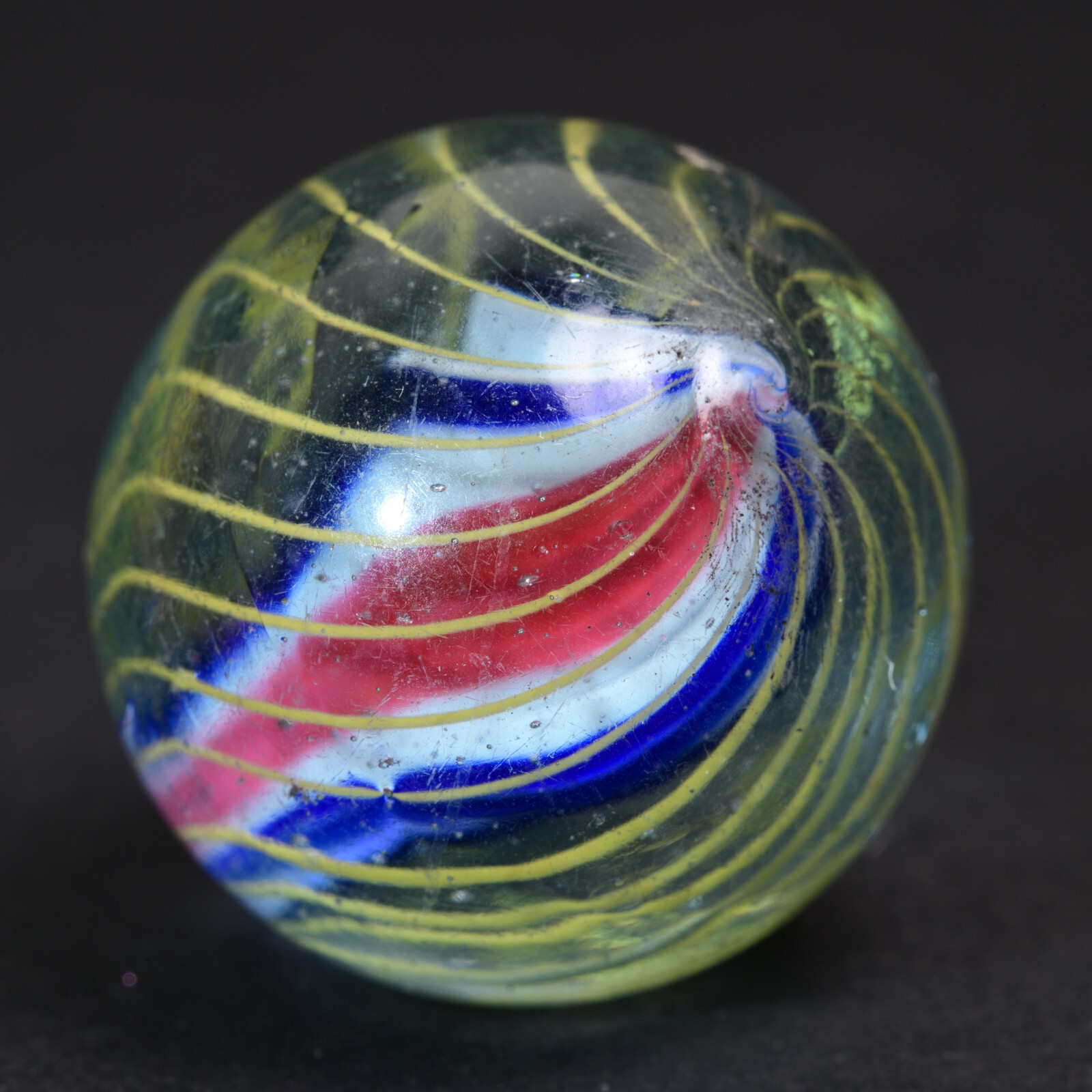 Double Ribbon Core German Handmade Antique Marble Bold Precise Cage 22mm 27/32”
