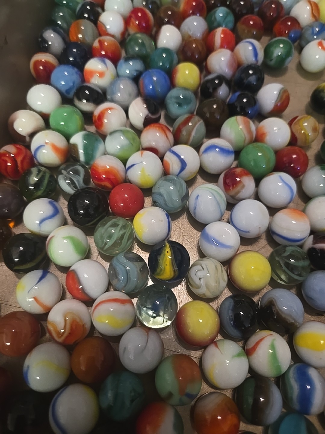 2 Ibs 13 Oz Assorted Vintage Glass Marbles – Lot #7