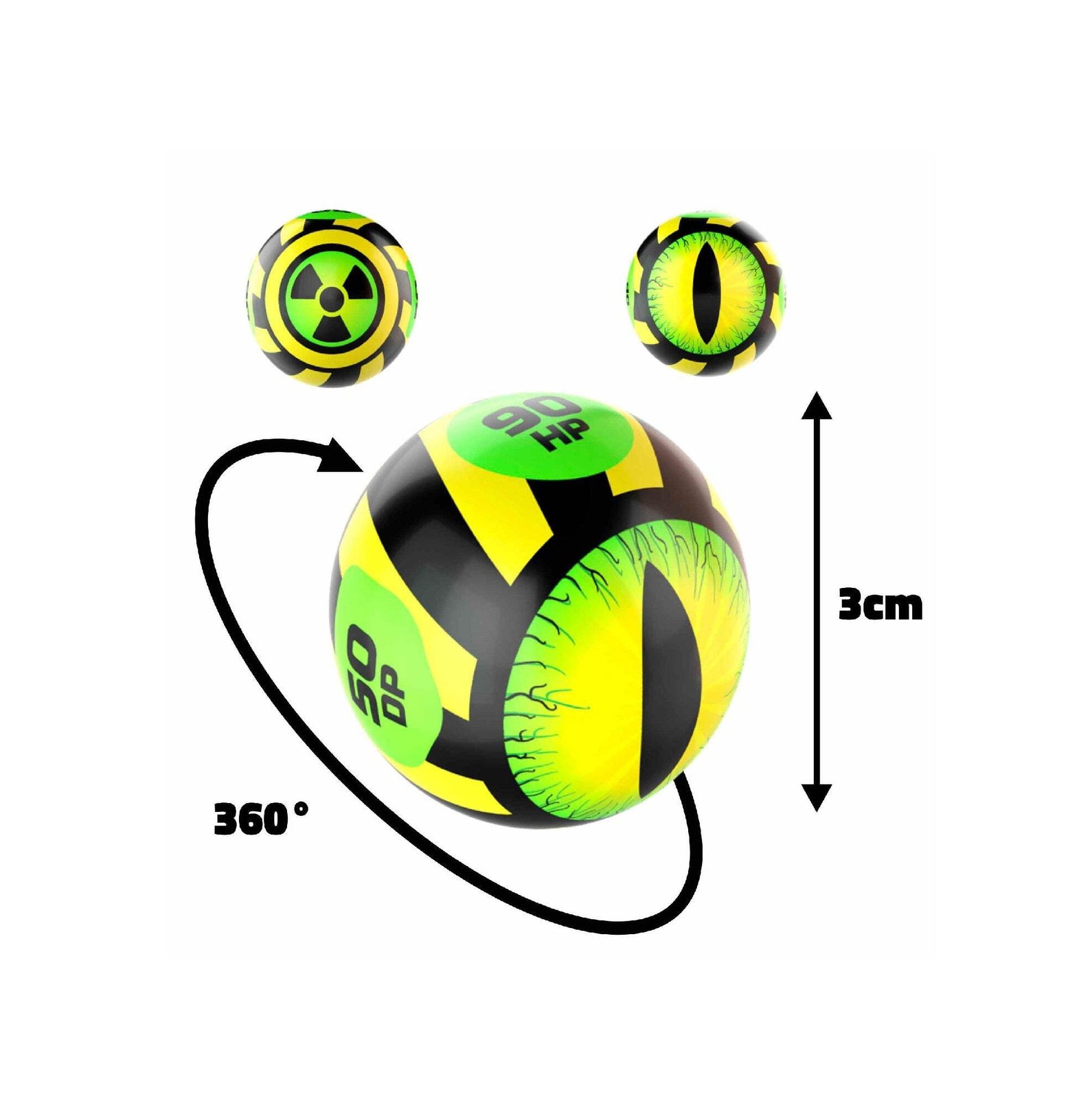 Freak Marbles 3 Marbles with Drawstring Mesh Blind Bag Assorted