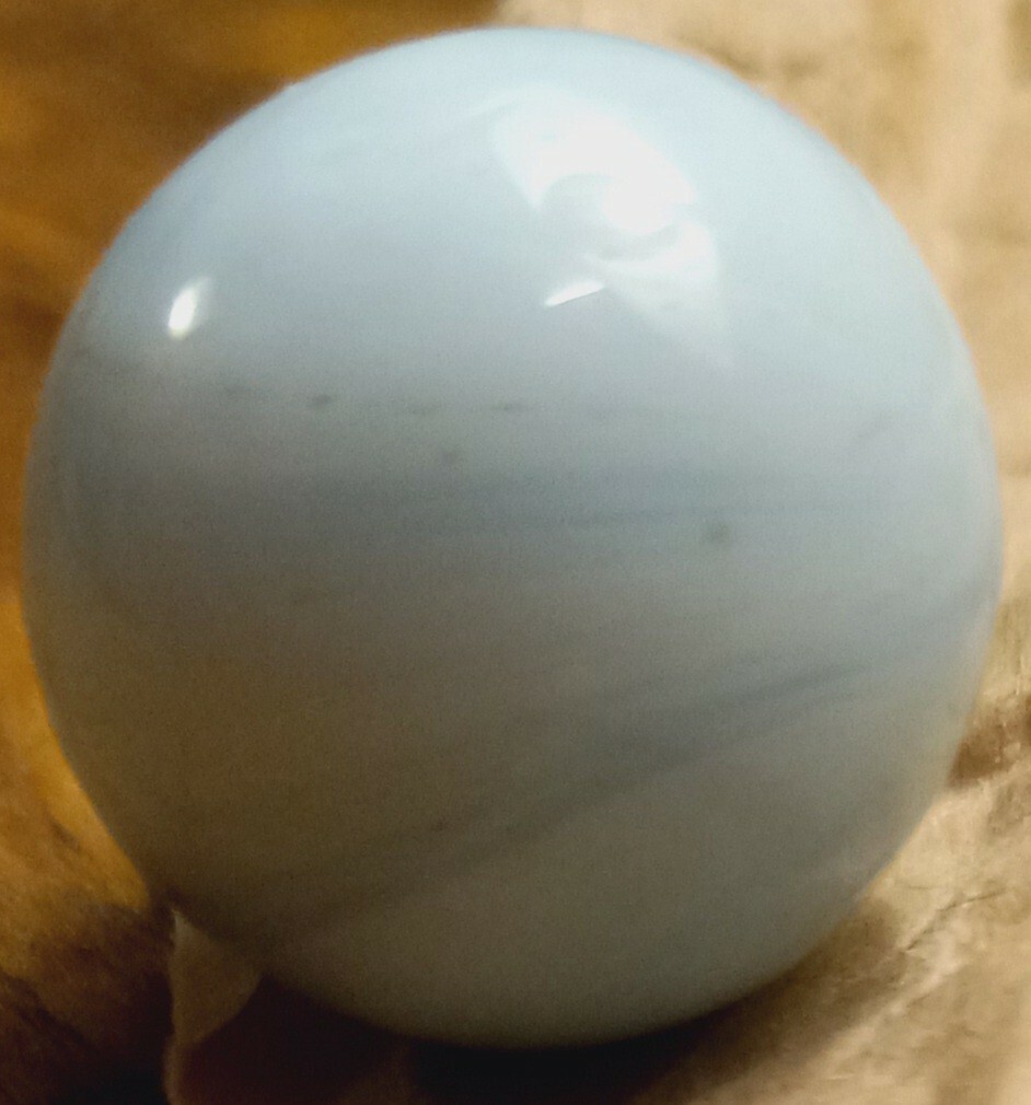 Old Sky Blue Swirl Agate Toy Marble 15mm Christensen?? (M7)
