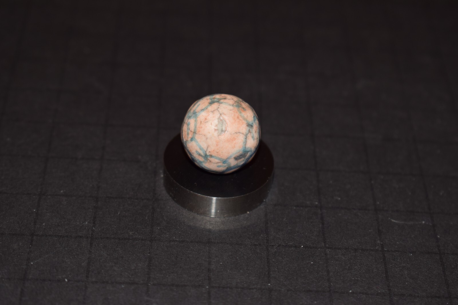 Antique Hand Painted Fired Glazed Clay Abstract Art Marble Size .703″=45/64″