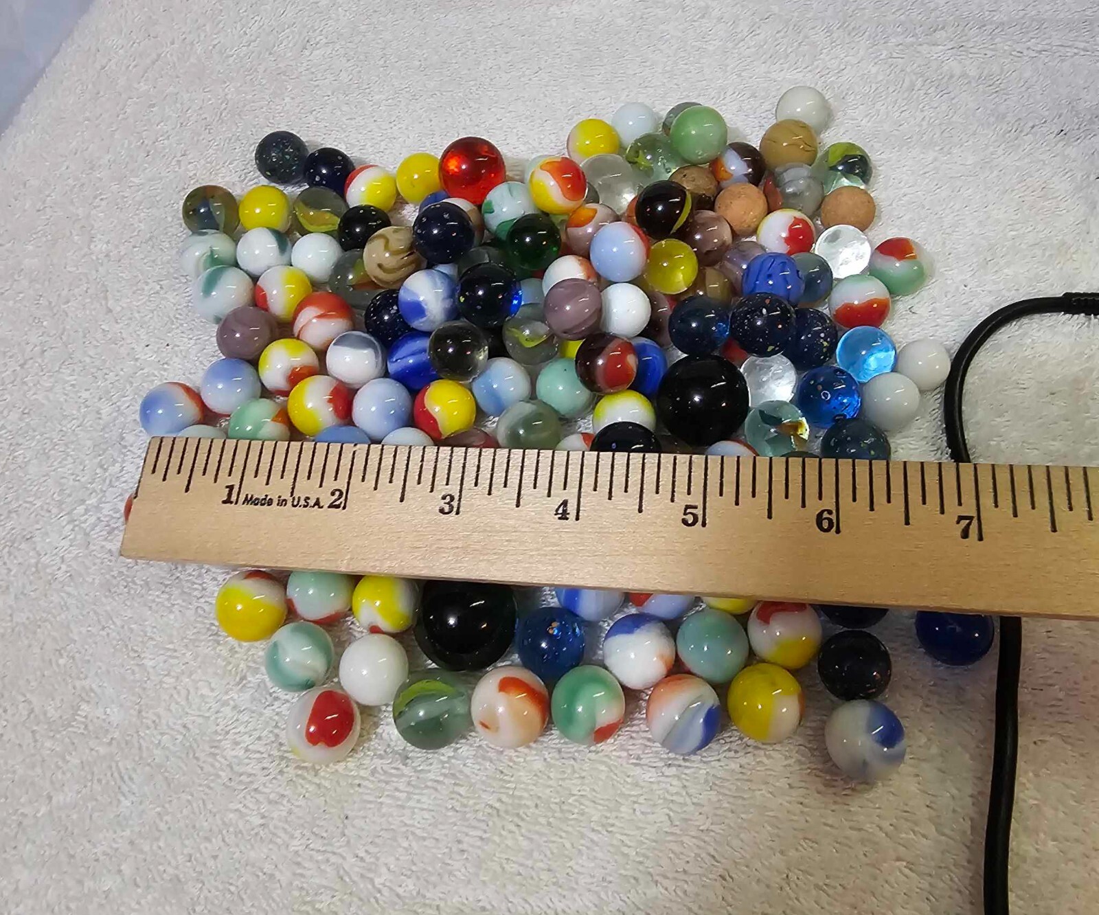 Lots of Vtg Estate Multicolor Marble Glass Swirl Opaque Colorful