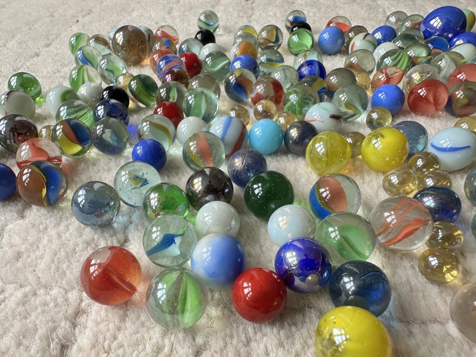Vintage Glass Marble Lot 235 Mixed Marbles