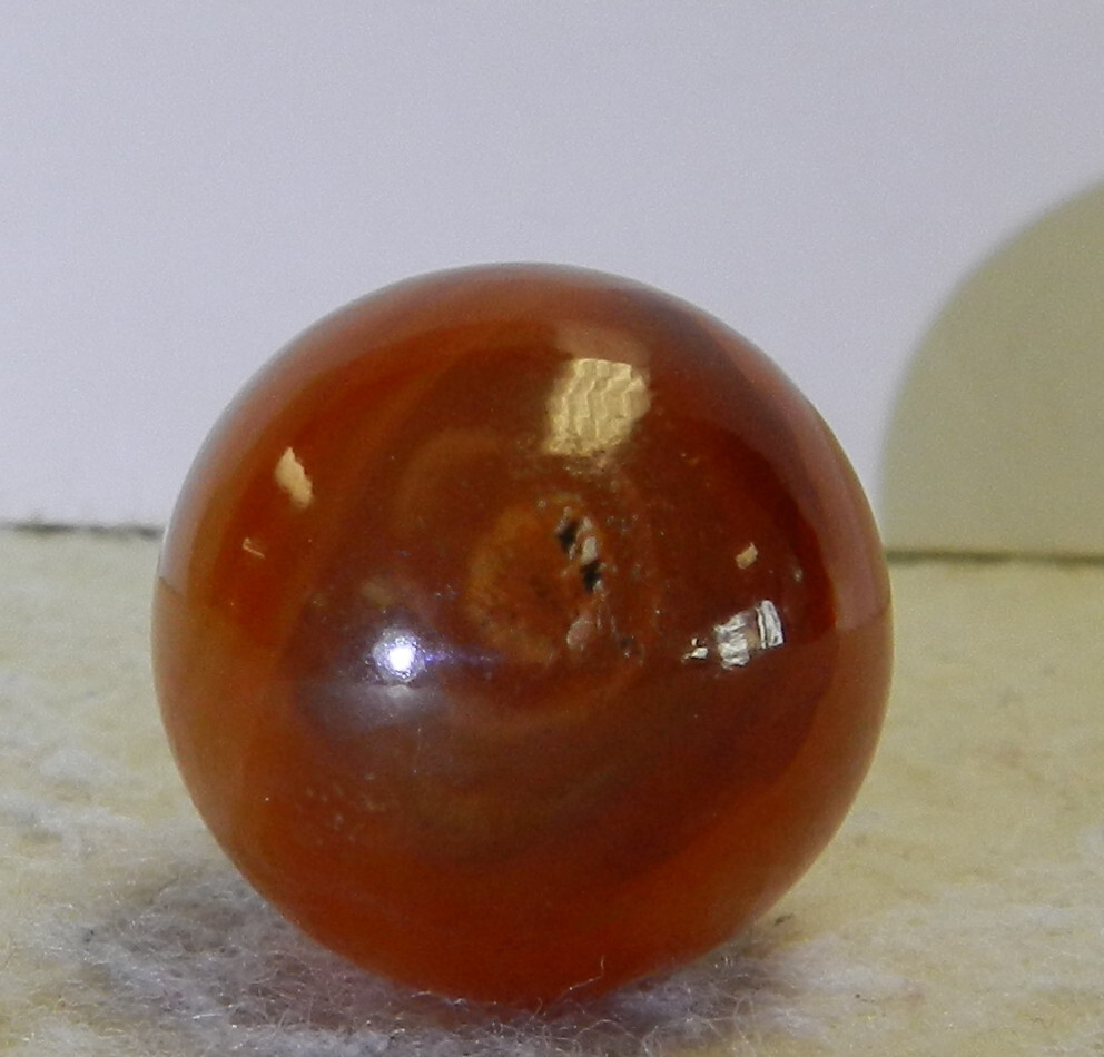 #16037m Large .83 Inches Vintage Faceted Handmade Agate Shooter Marble