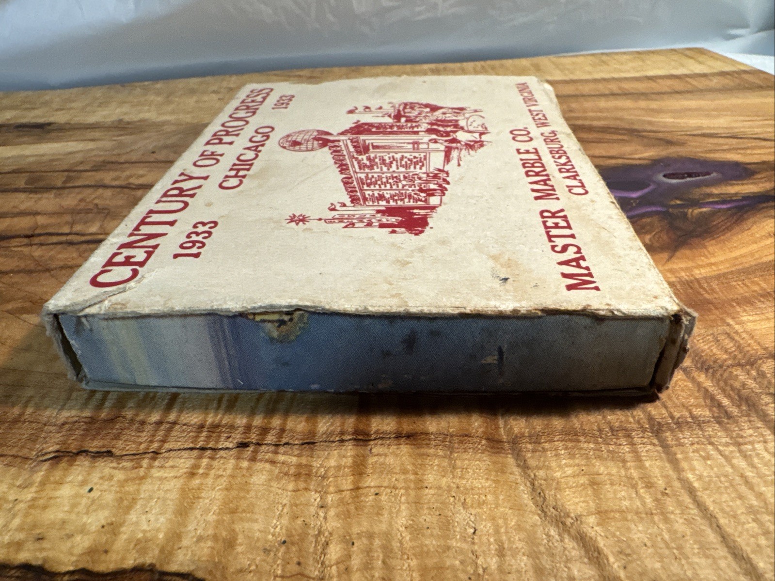 Century Of Progress 1933 Marbles – Chicago World’s Fair – Box, Postcard, Pencil
