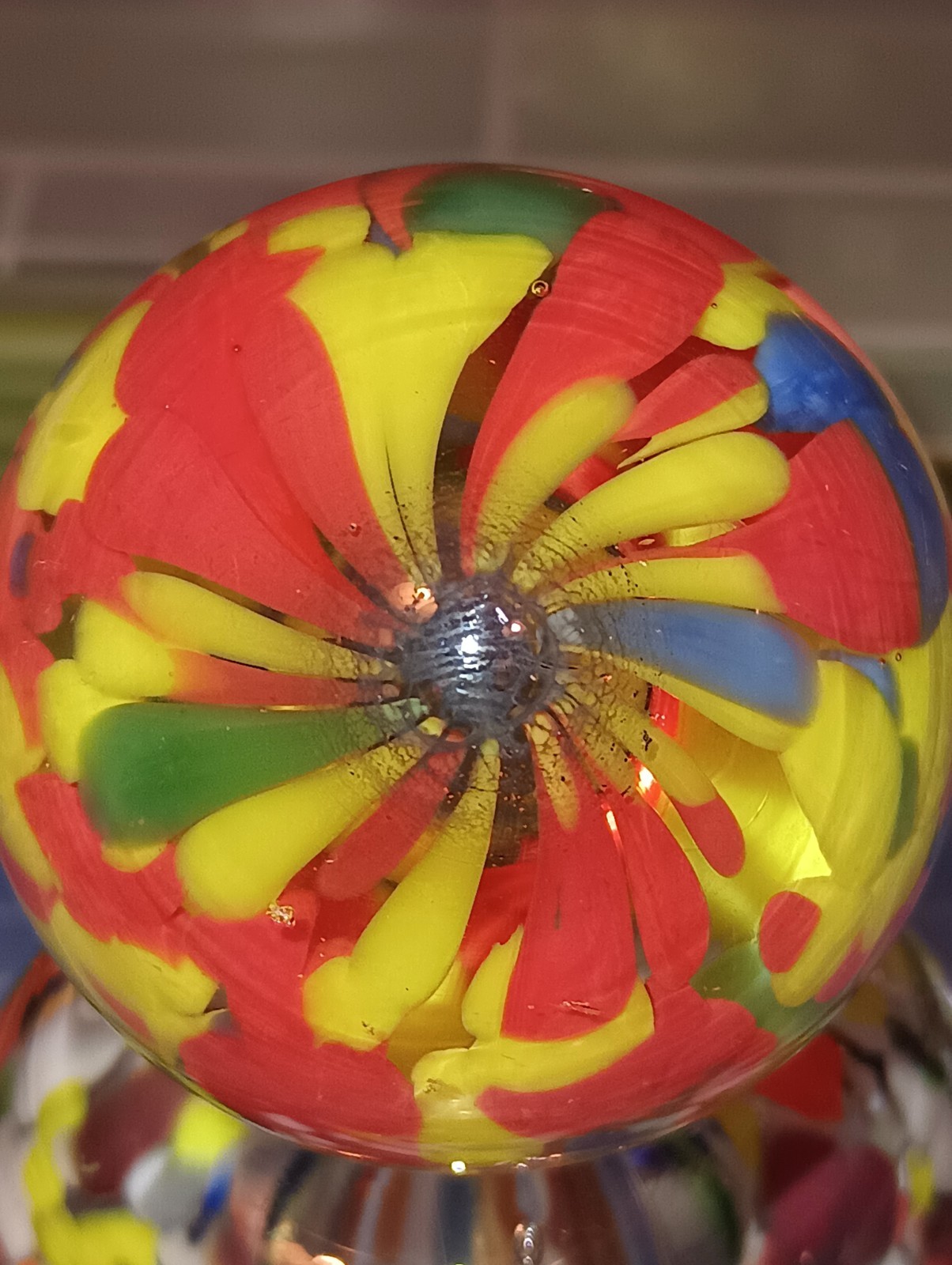 AWESOME RARE HUGE 1.89 VACOR ATMOSPHERE MARBLE!! GUINEA PATTERN!! LQQK!!