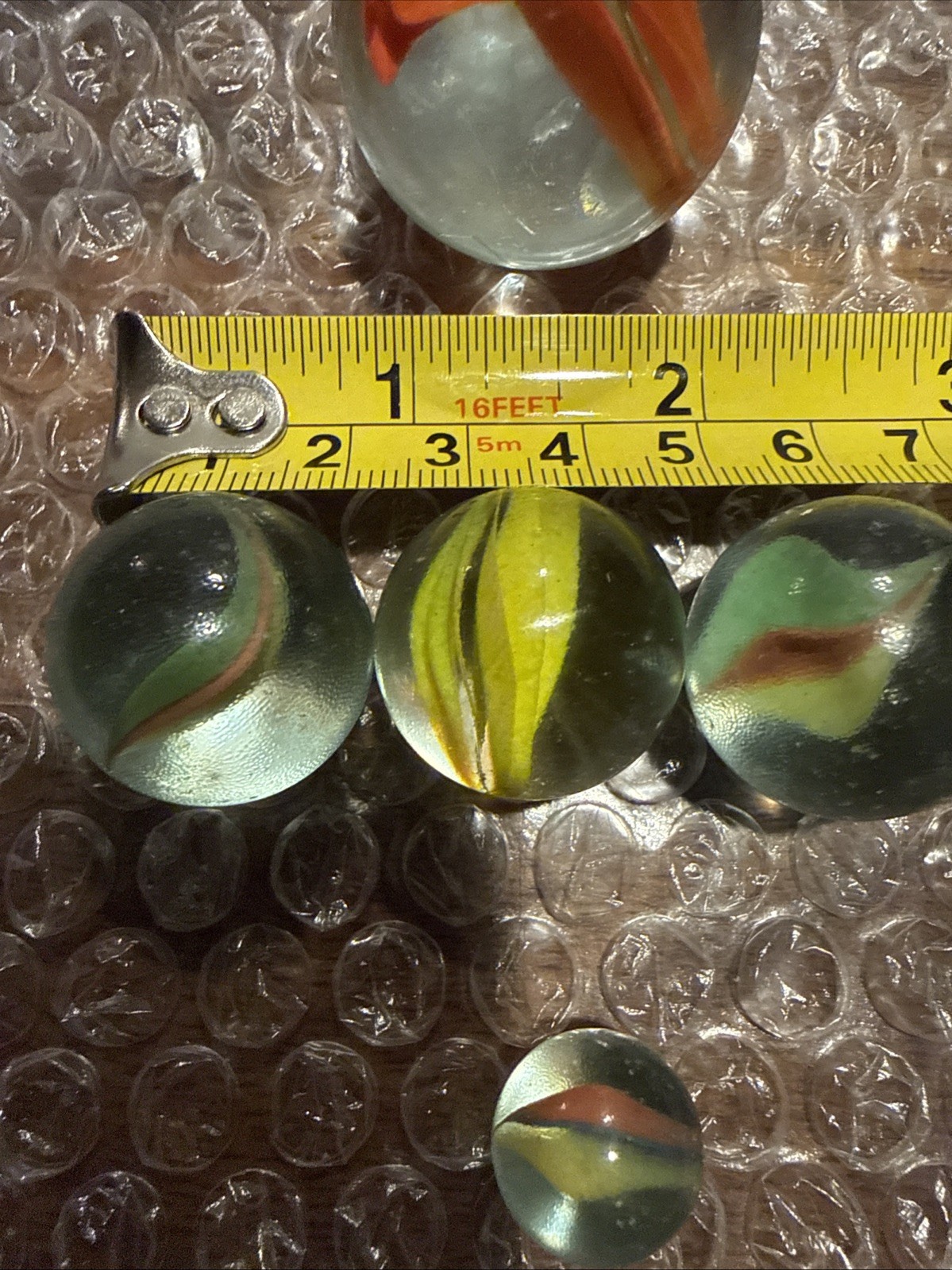 4 Large Marbles (shooters, Mammoth?)