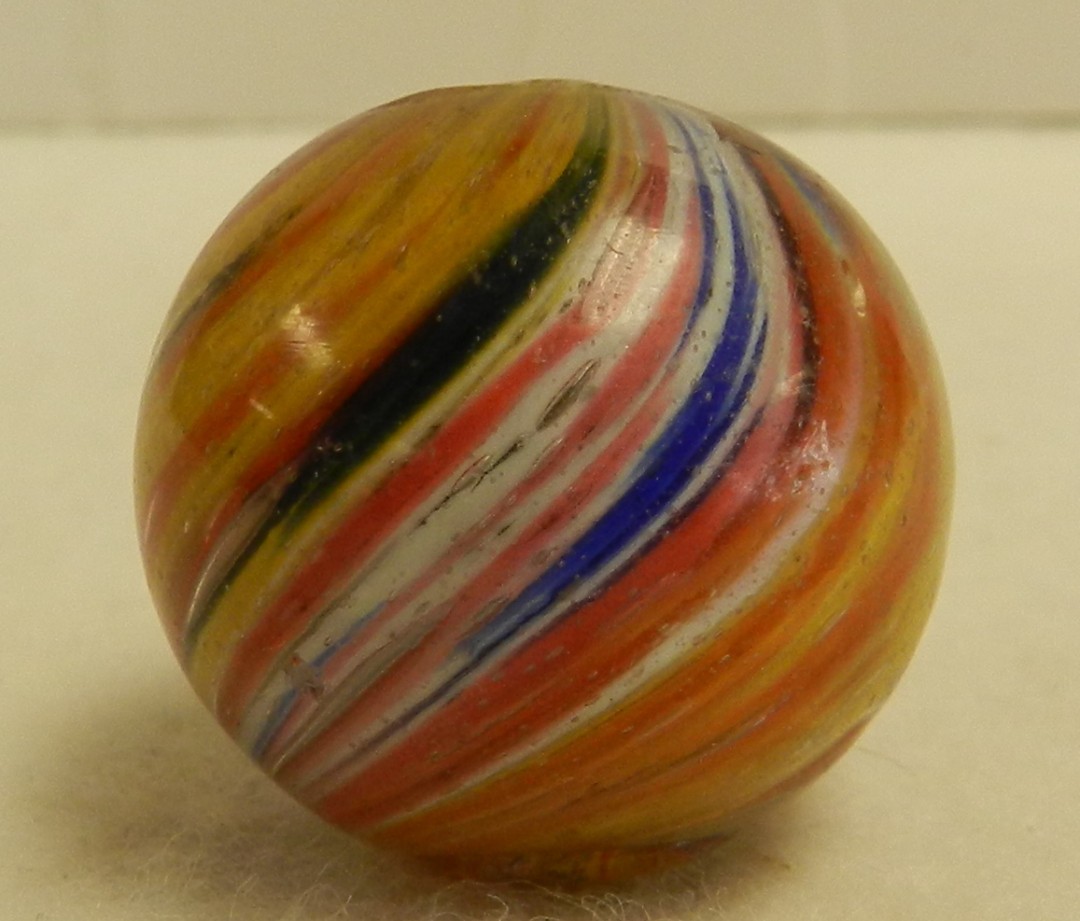 #20647m Nice High Grade Vintage German Handmade Onionskin Shooter Marble .99 In