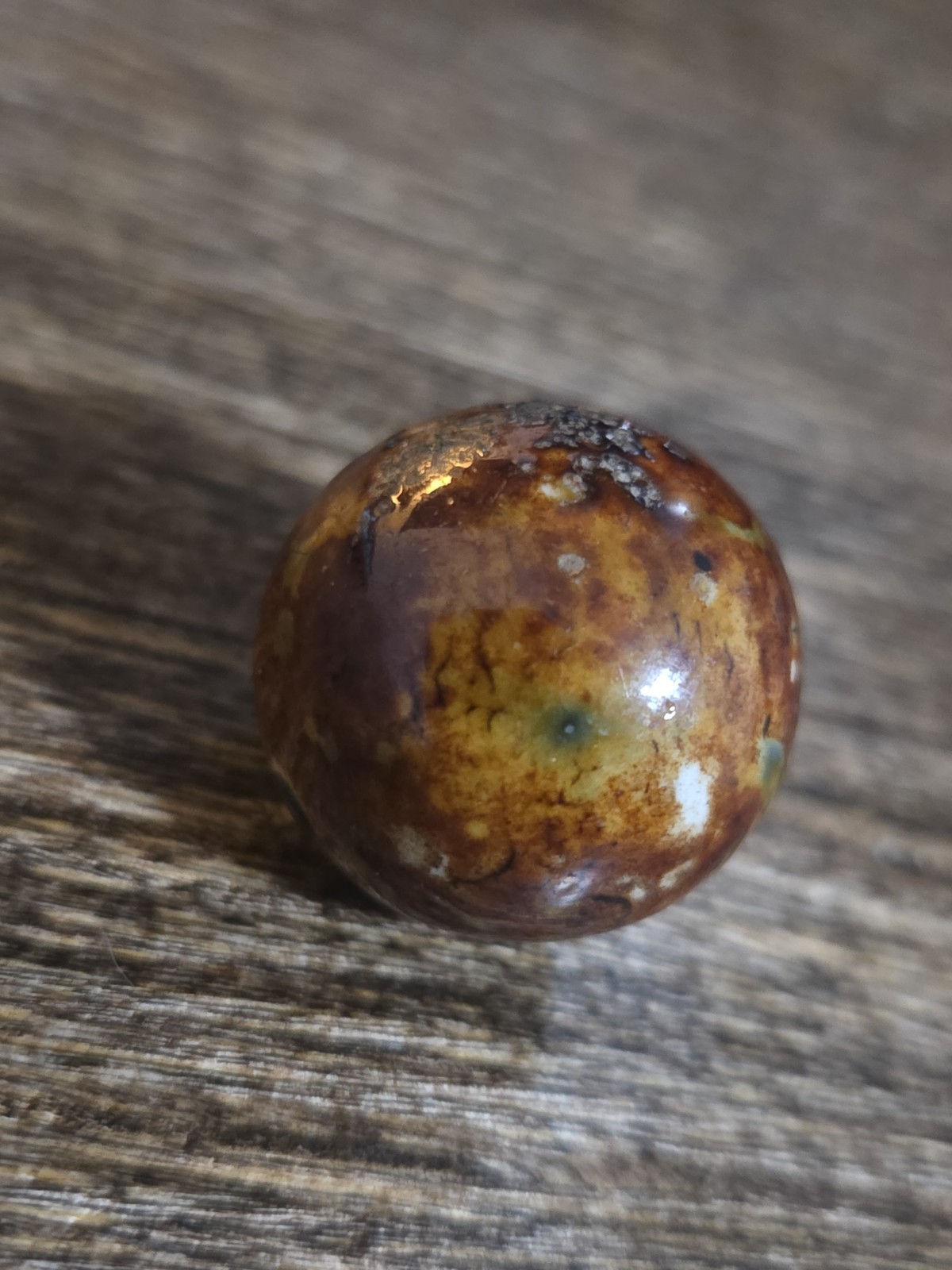 Antique Bennington Victorina era Clay Toy Marble .91 Inch