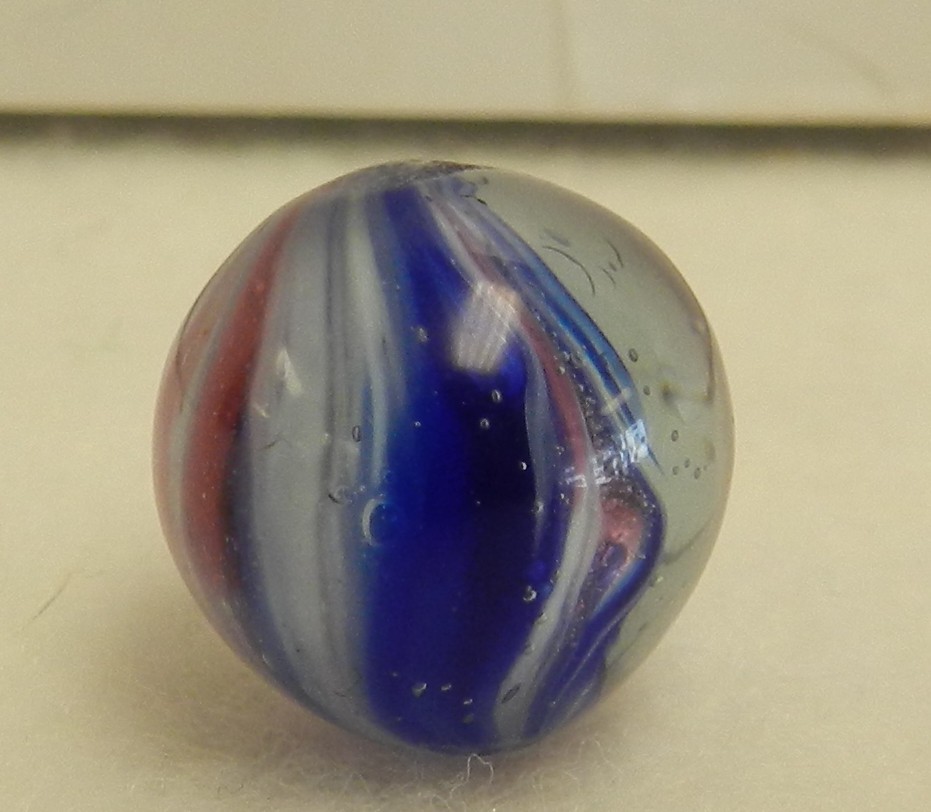 #20441m Small .56 In Vintage German Handmade Shrunken Onionskin Marble