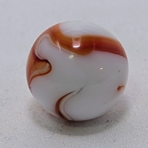 Vintage Akro Agate 5/8″ Oxblood Swirl Marble MINT Uranium UV Glow Antique