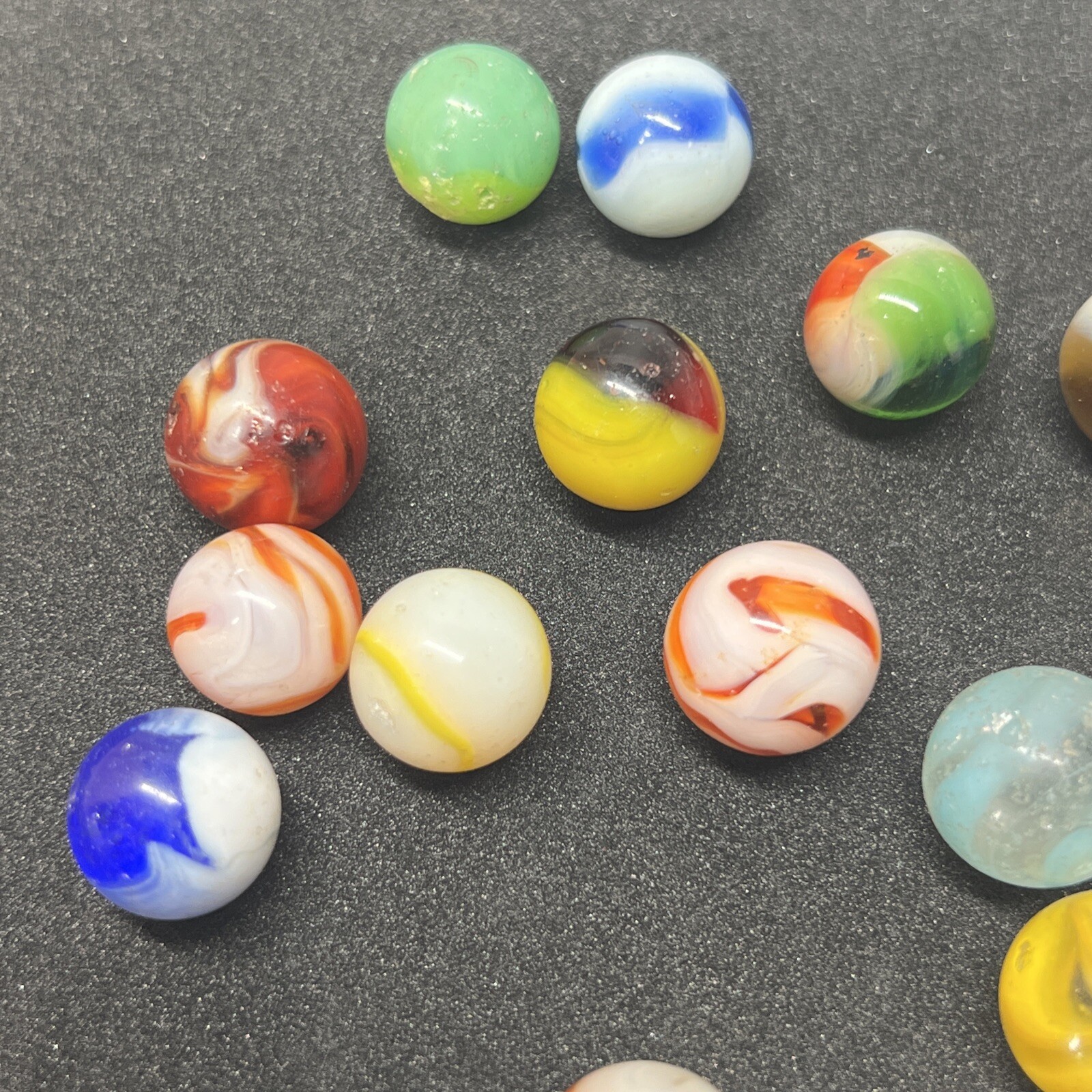 Vintage Akro Agate Peltier Christensen Glass Swirl Marble (20 Lot) Nice!