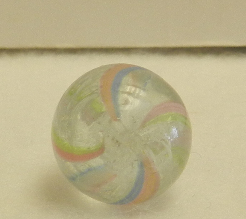 #18663m Peewee .50 Inches Vintage German Handmade Swirl Marble