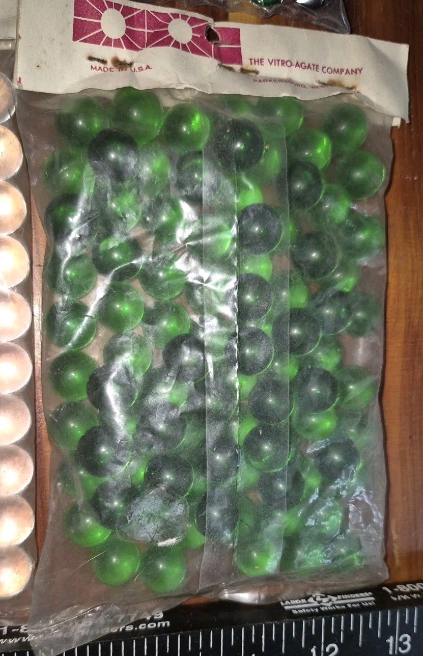 Gladding Vitro Marble King Marbles Bags Lot Of (7) Vintage