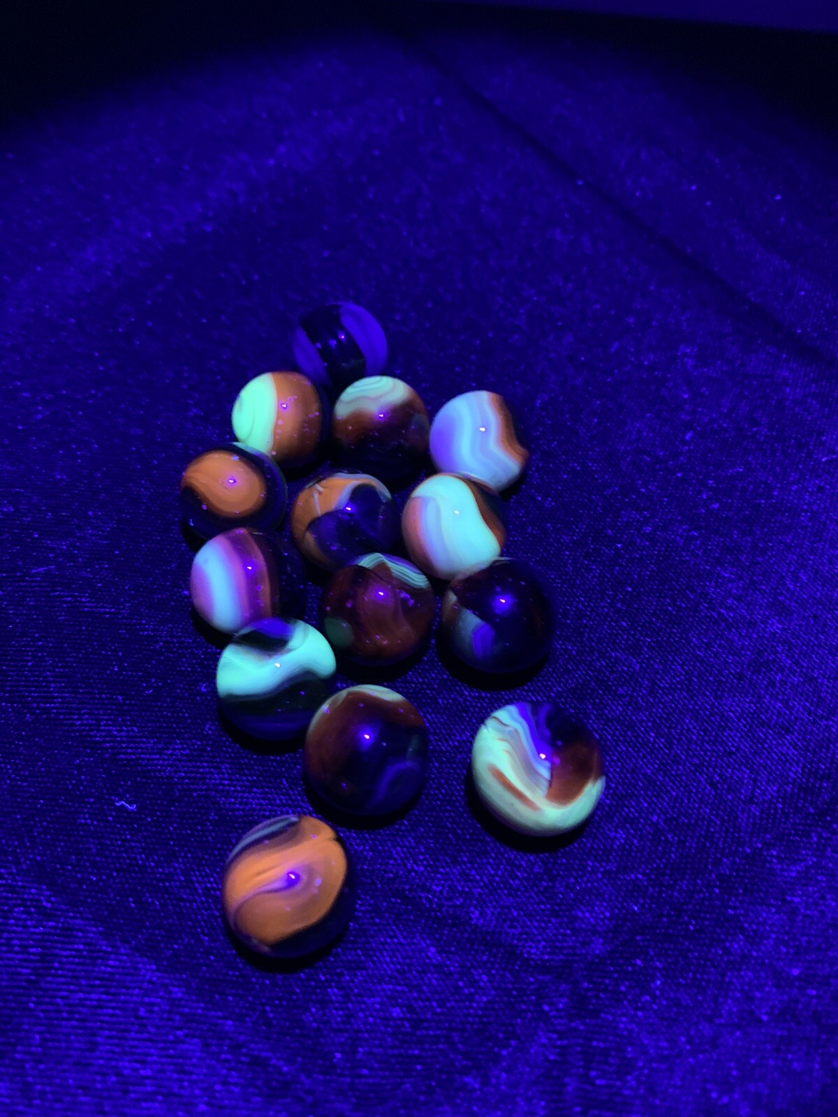 Lot of 10 Uranium/Cadmium Marbles 5/8