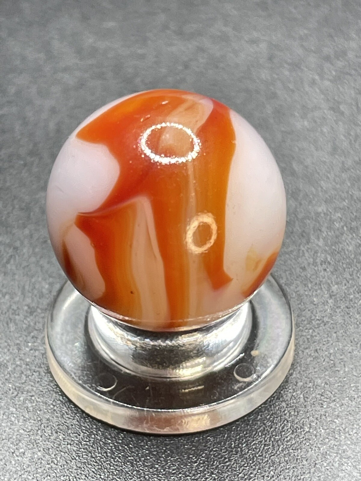 Alley Shooter Flame Swirl Marble Vintage Marbles 0.669”