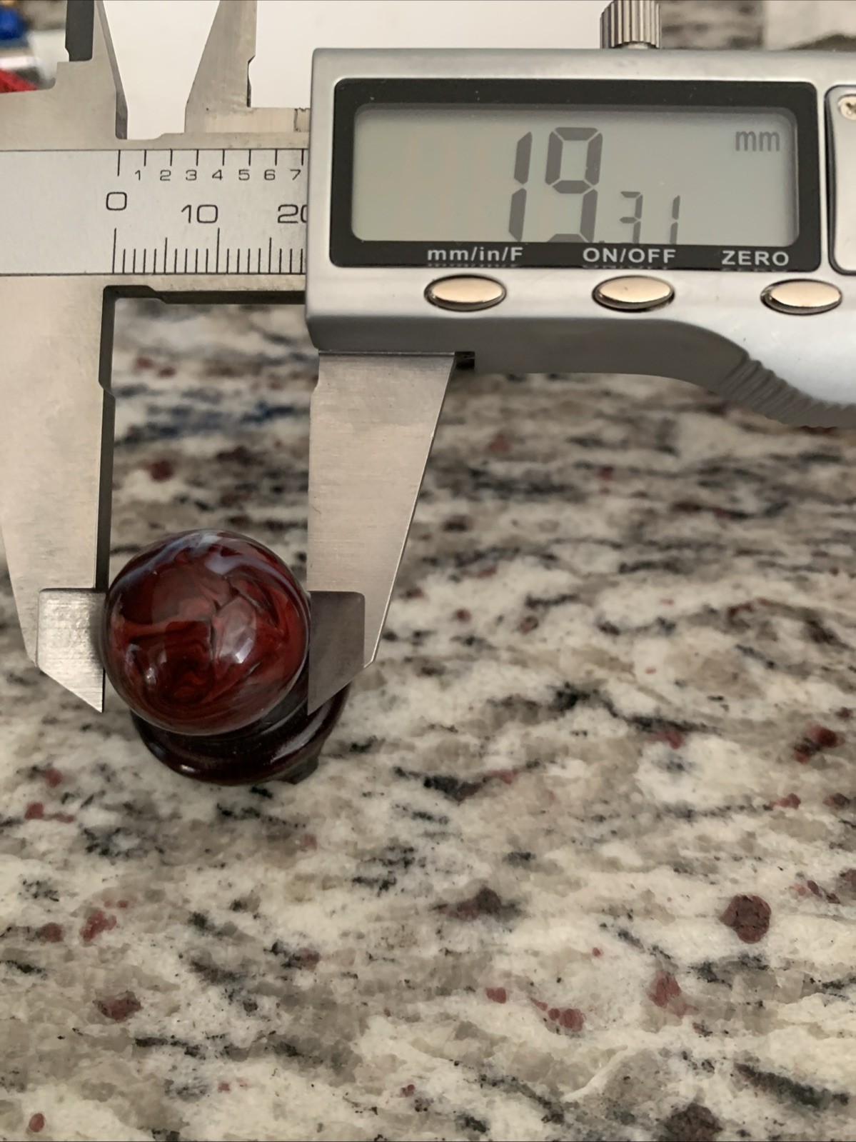 MINT M.F. Christensen BRICK Marble – Solid Oxblood Rare HTF 19mm