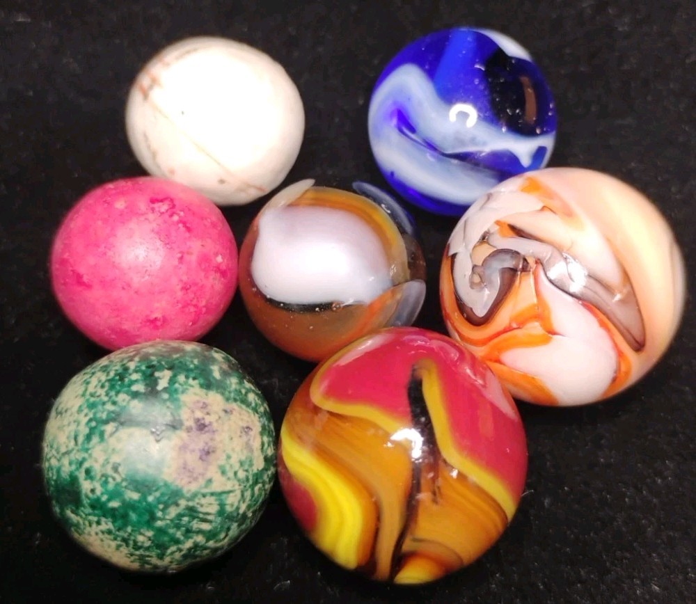 .69″-.53″ ANTIQUE/VINTAGE/MODERN MARBLES LOT🔥MINT/NM