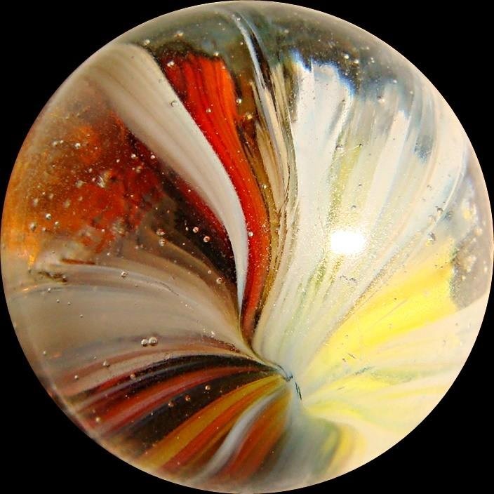Vintage Gem Mint 0.57″ Akro Agate Sparkler Machine-Made Glass Marble (#2)