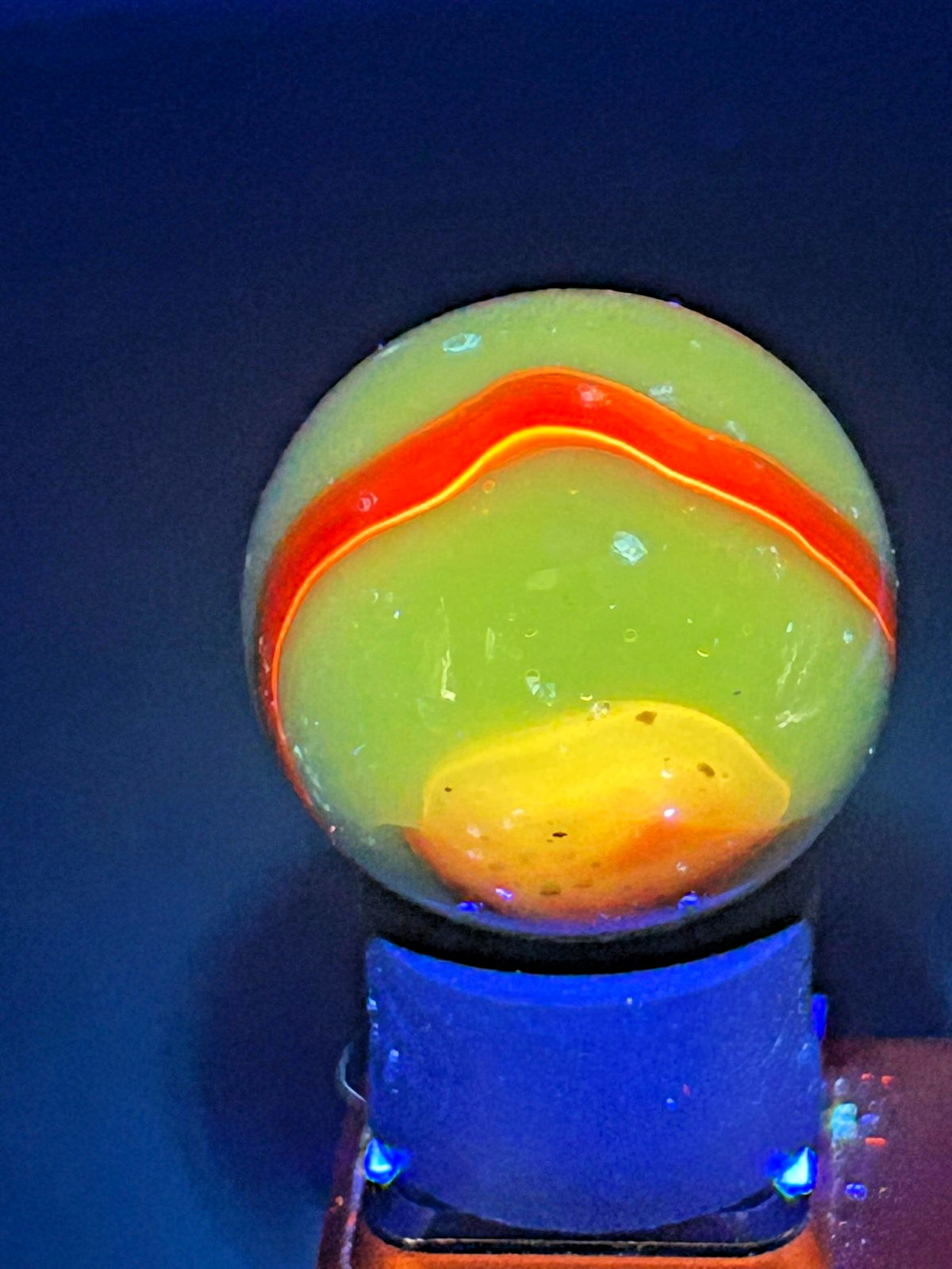 Peltier National Line Rainbo (NLR) Liberty Red & Blue Marble .94″ Mint- SH1