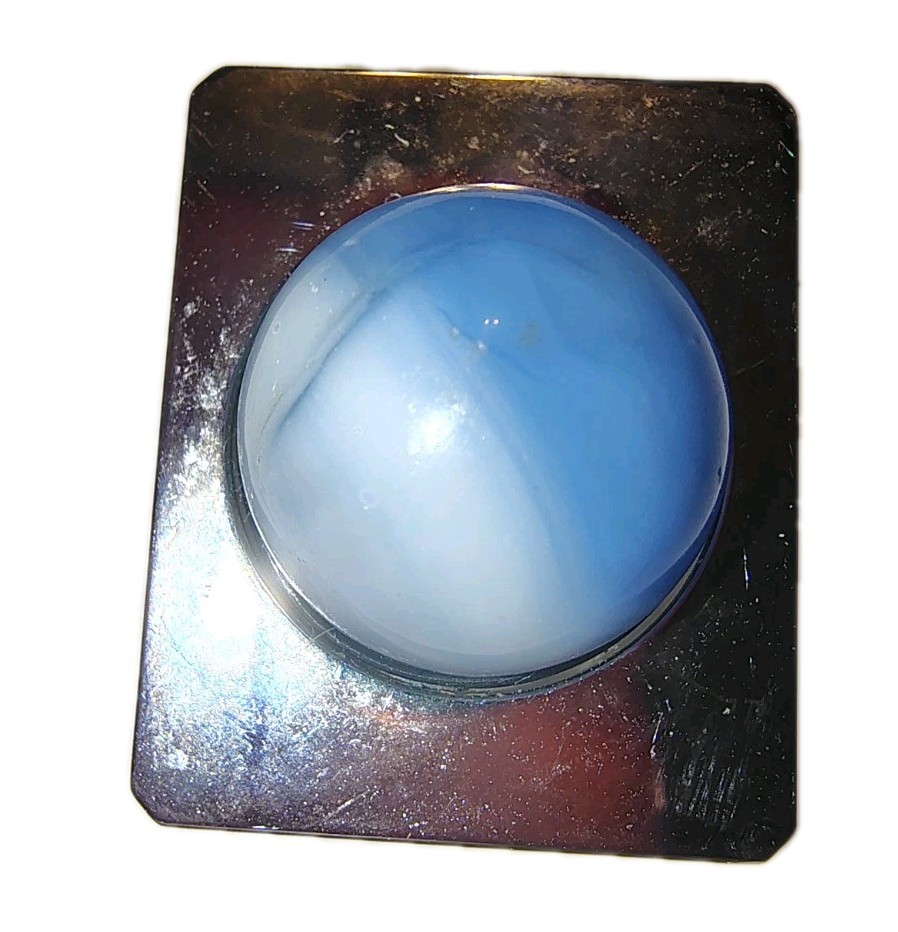 ChristensenAkro Agate Peltier? Swirl Glass Marbles Gray Blues White .62′ Ref #31