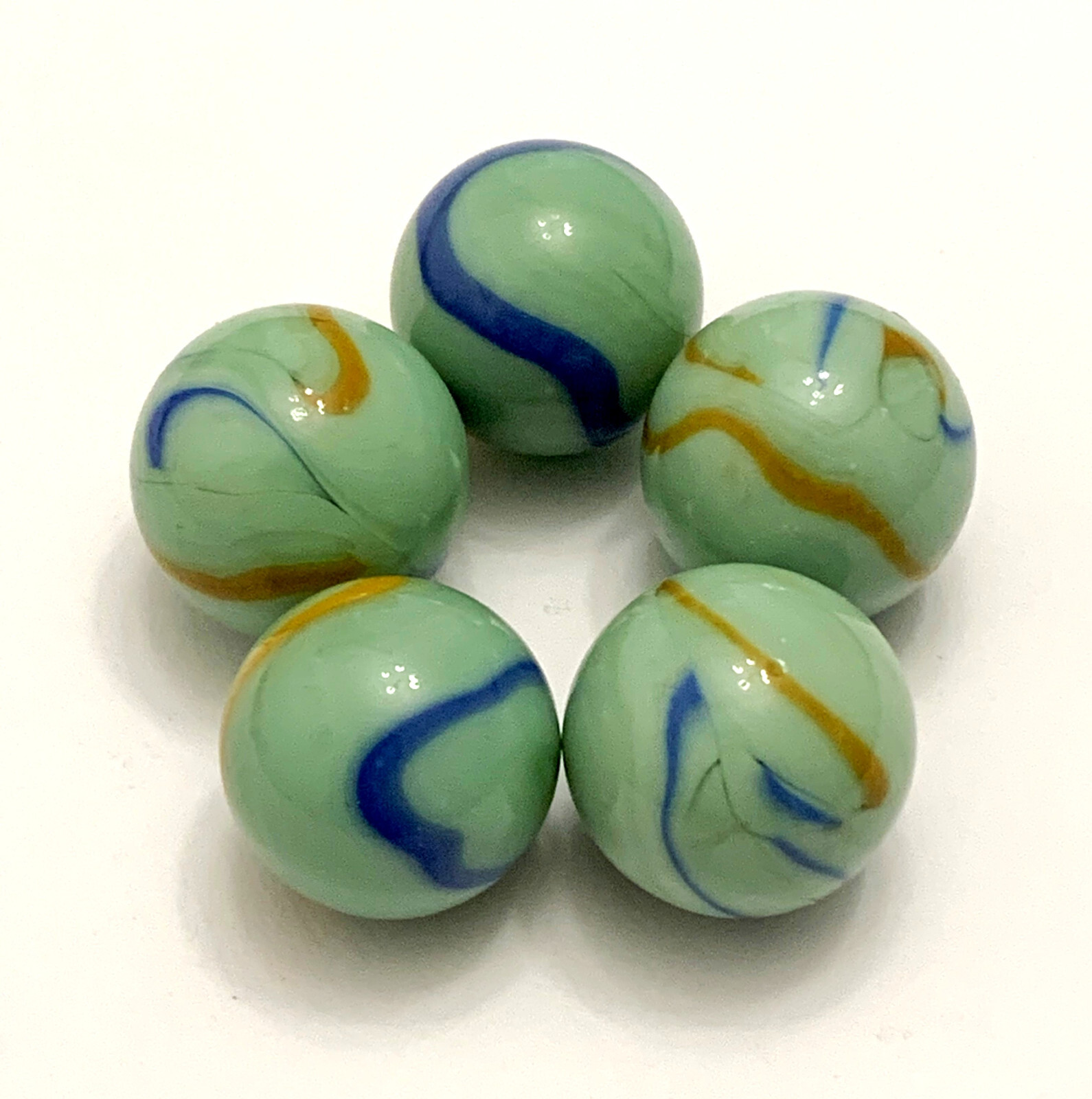 16mm “Monet” Early Edition Glass Player Mega Marbles Pk 5 Vacor 2006-11 Retired!