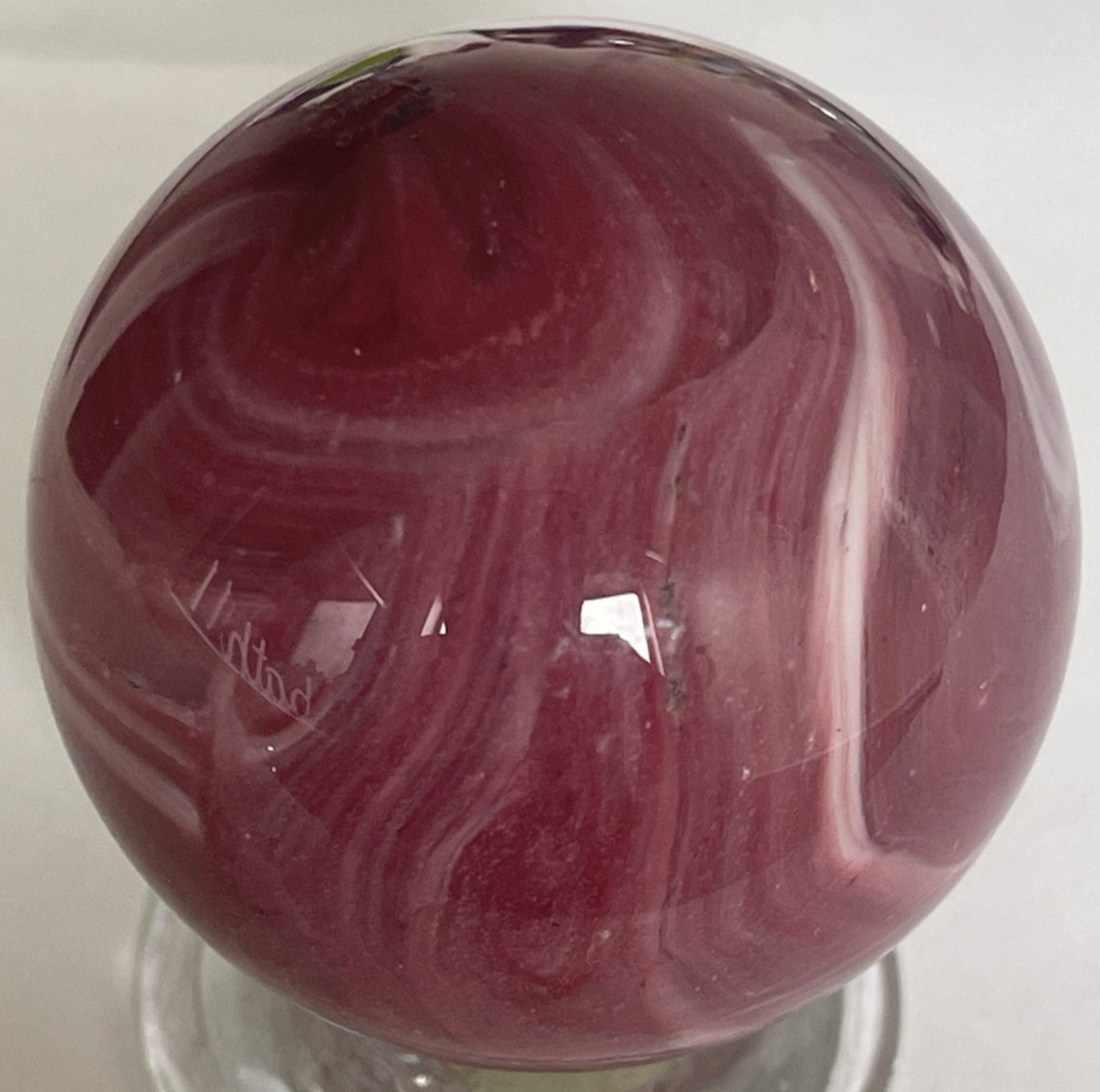 VTG 2000 EDDIE SEESE MARBLE 2nd YEAR SIGNED W/ FULL SIGNATURE 1.97″ MAUVE COLOR