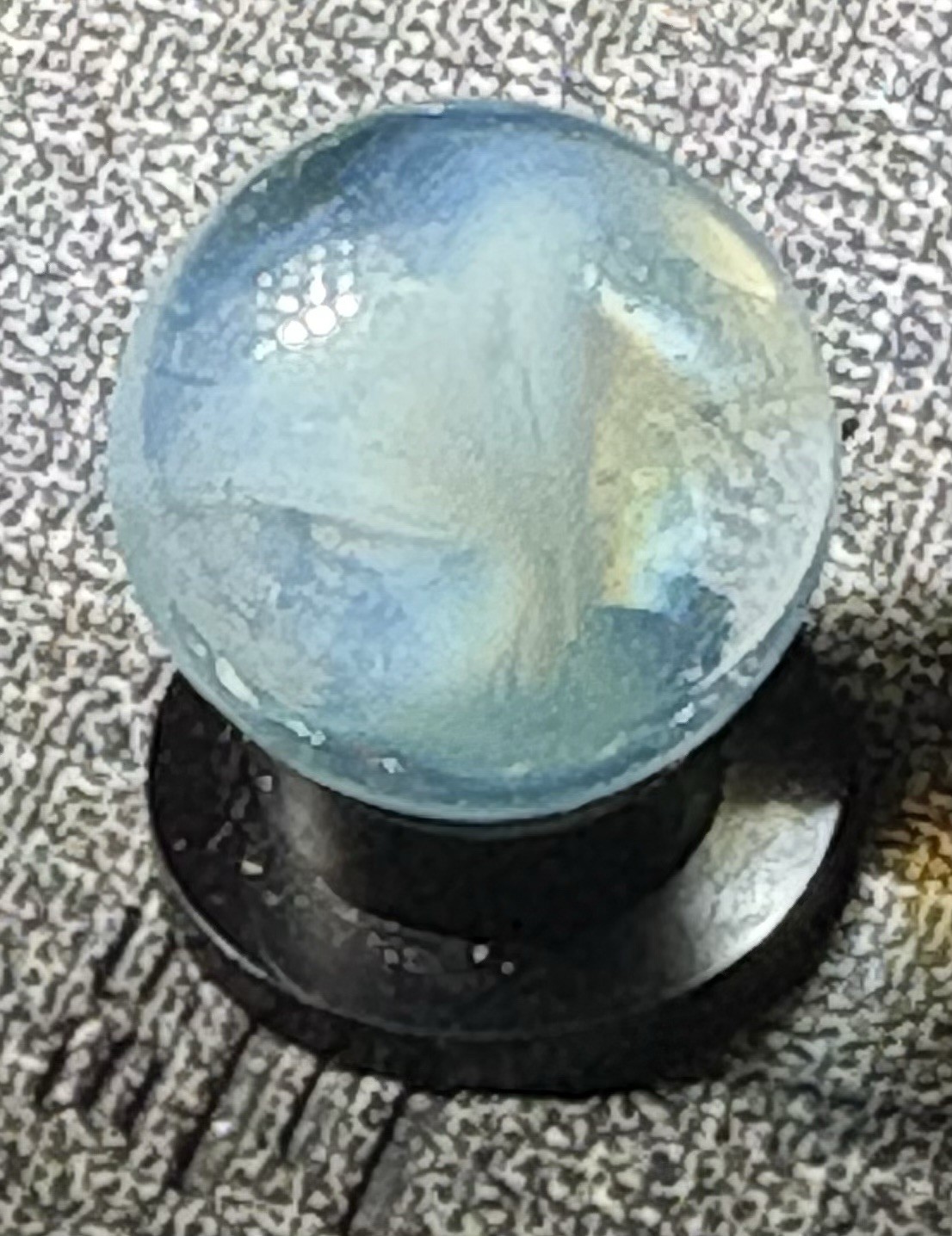 VTG Jackson Swirl Marble Clear/White .60” Mint ! HTF