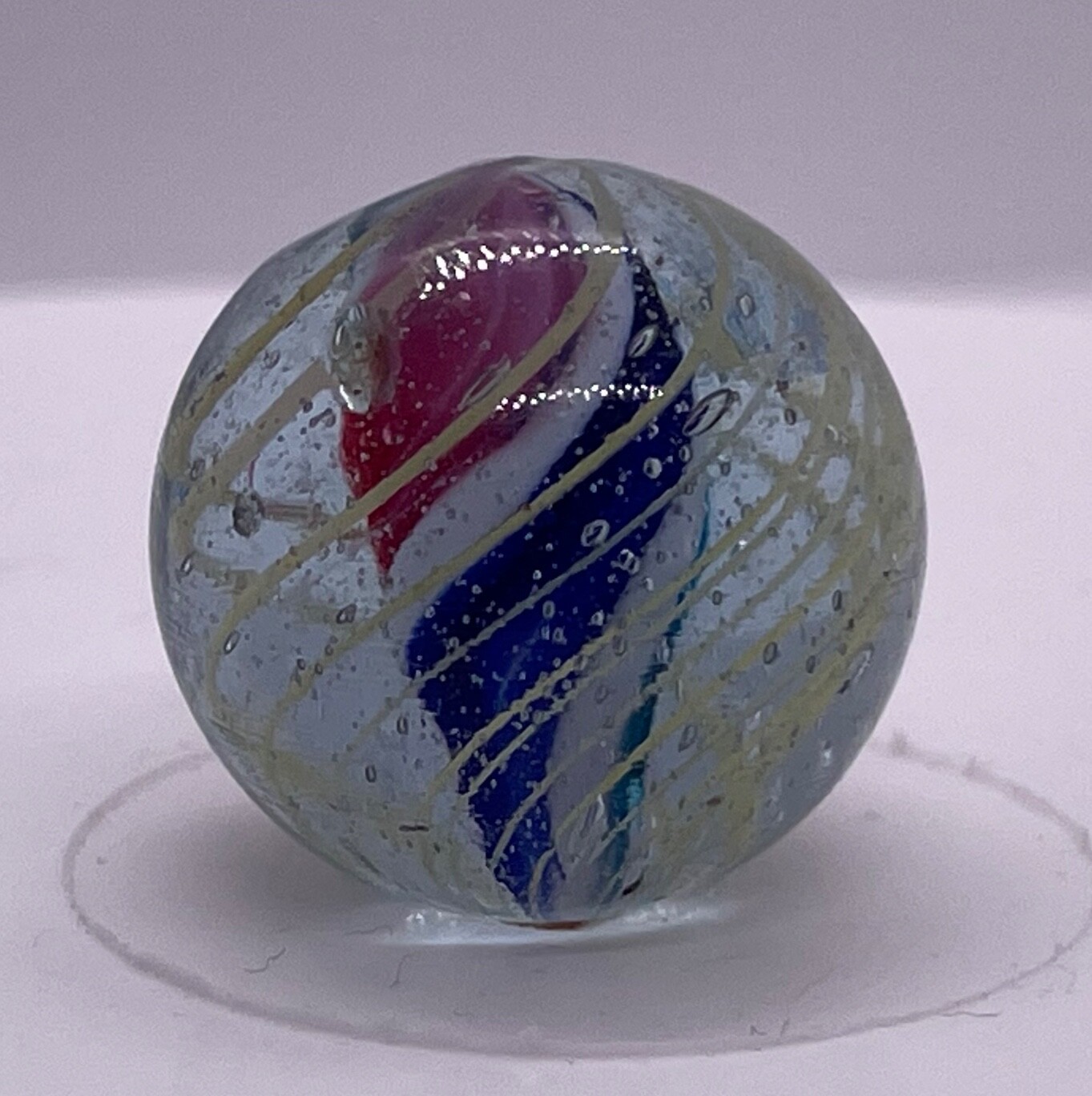 Caged Tinted Base Solid Core Marble 18.5mm (23/32”)