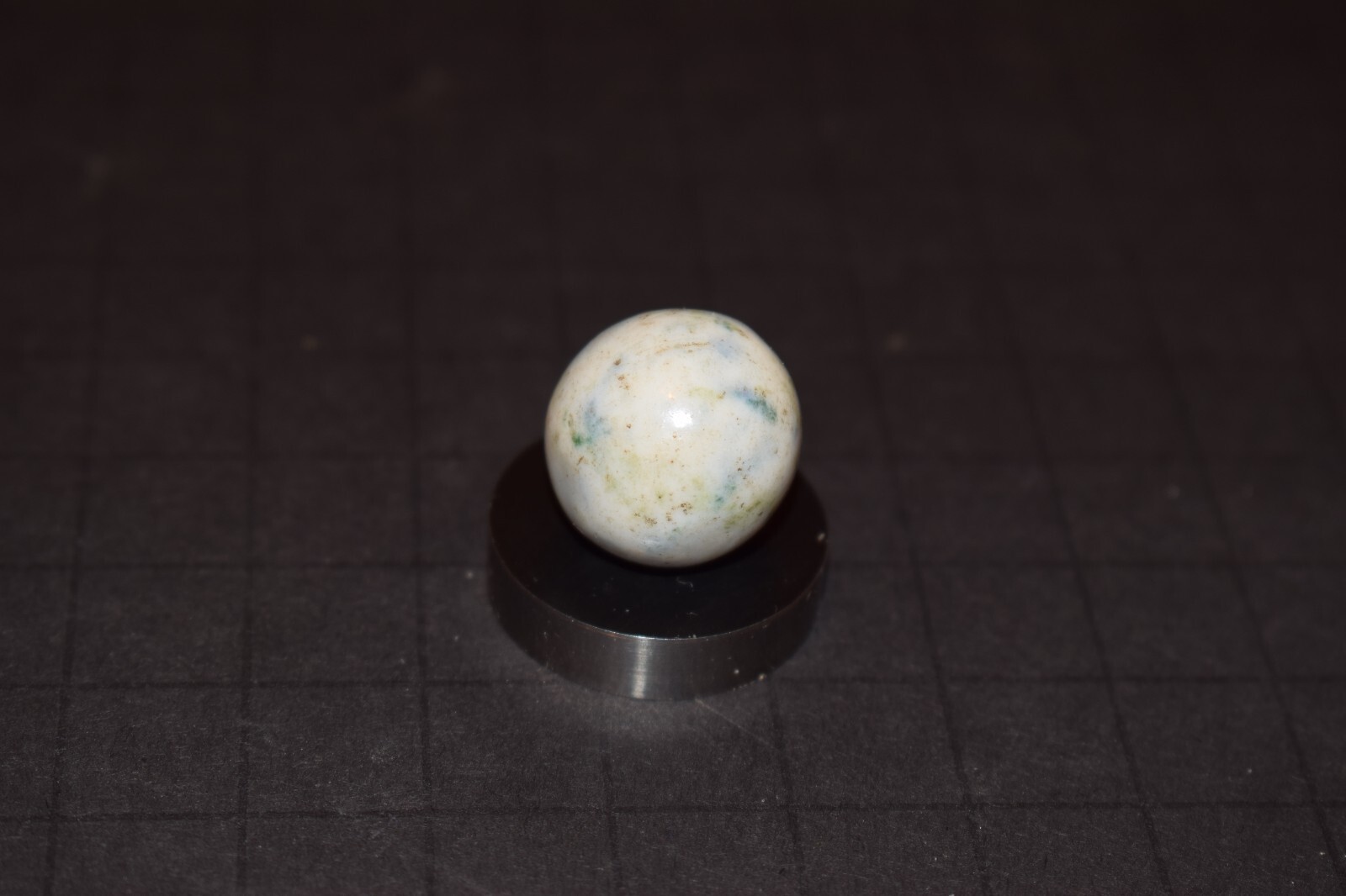 Antique Cobalt Blue German Fancy Bennington Victorian Era Clay Marble Size .750″