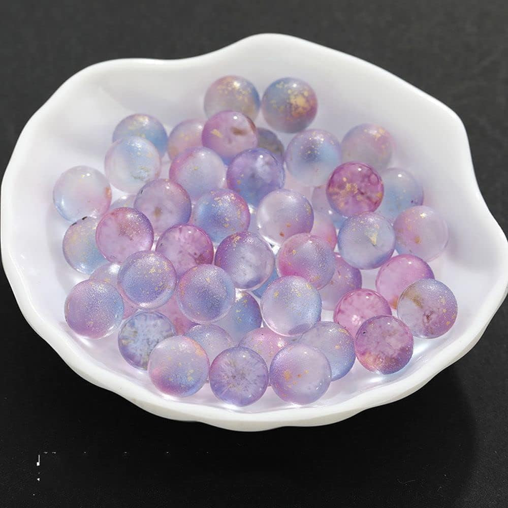 20Pcs Purple Luminous Glass Marbles – Colorful Marbles for Vase Filler, Fish Tan