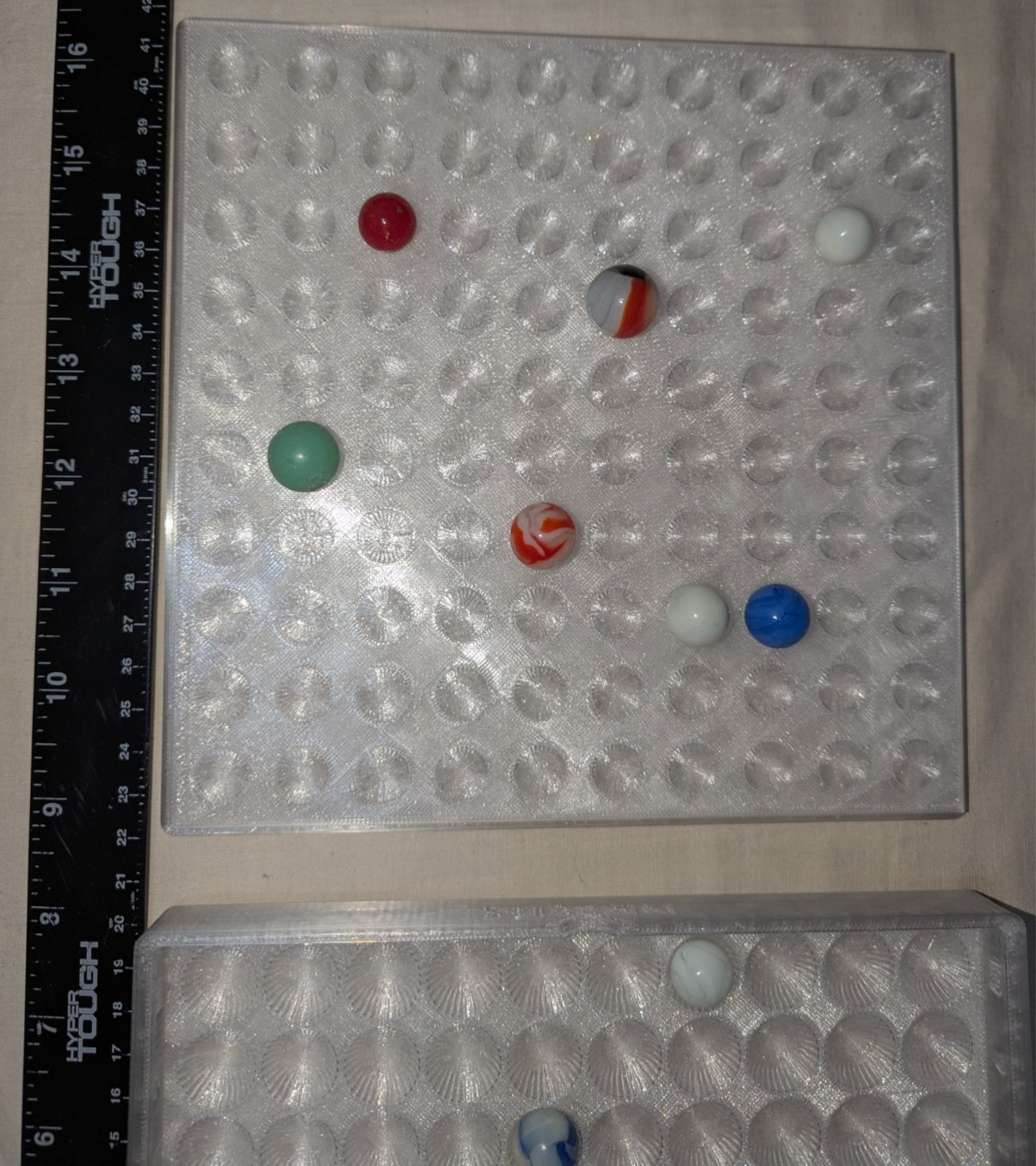 NO MARBLES – 100x 17mm Marbles Transparent 3D Print Display Storage Tray Case