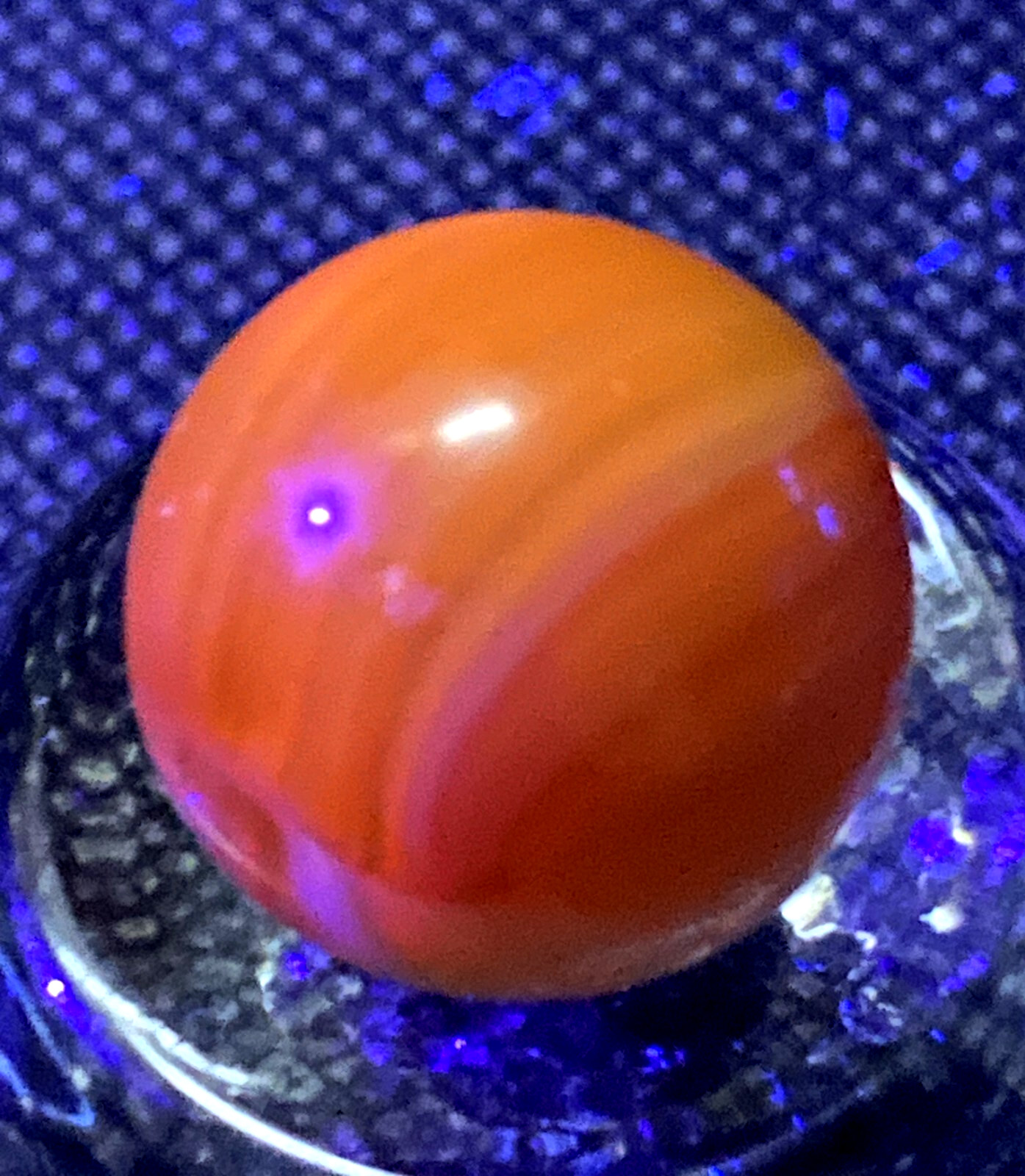 NEVER SEEN ANOTHER MASTER MARBLE CADMIUM ? URANIUM GLOW UV SHOOTER .69″ M638