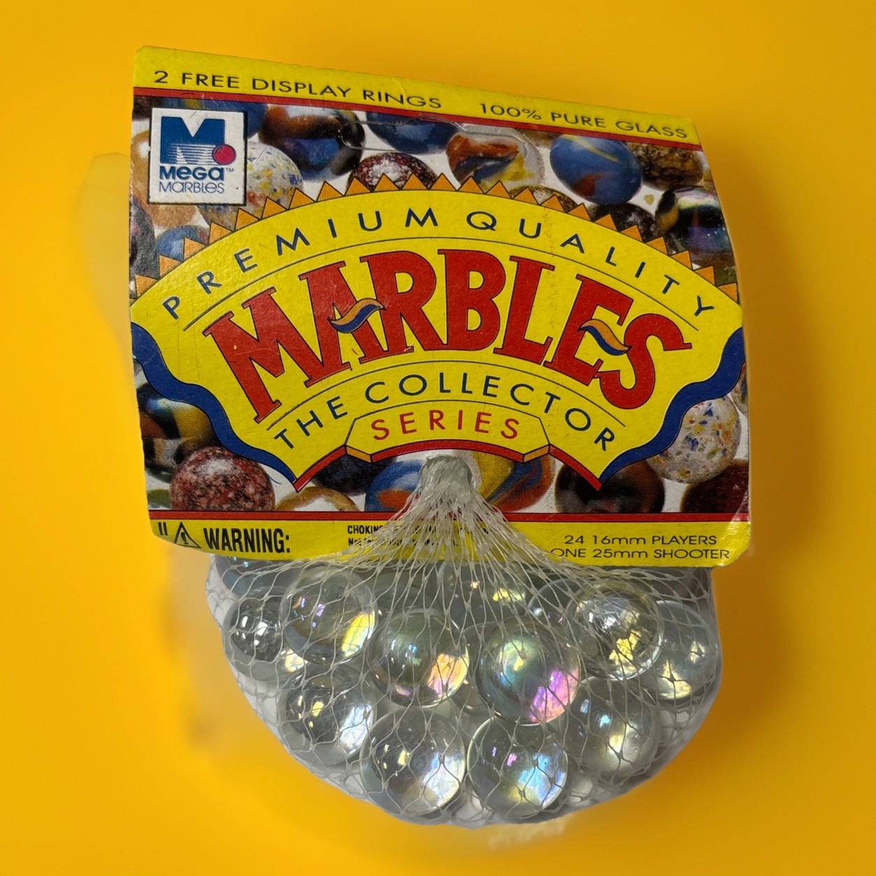 “SOAPSTONE” VACOR MEGA MARBLES Vintage 1990s Net Bag 24 16mm/1 25mm Shooter