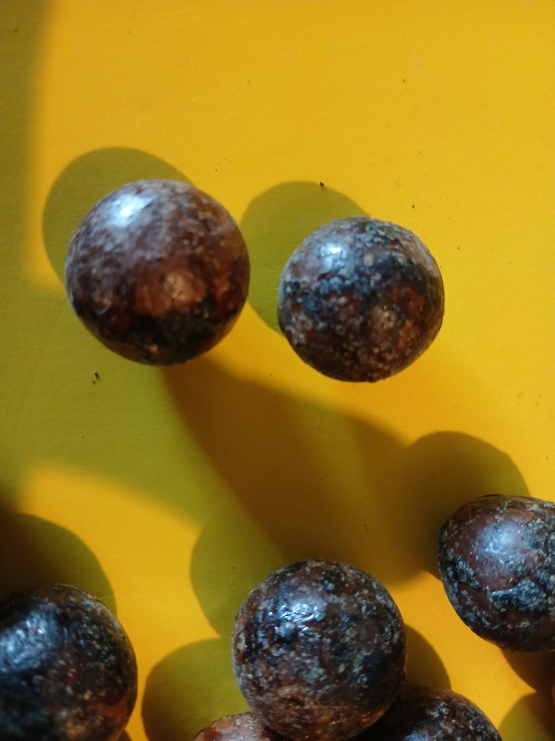 Antique Glazed Clay Silica Marbles Lot Of 13 Old Toys Vintage Marbles
