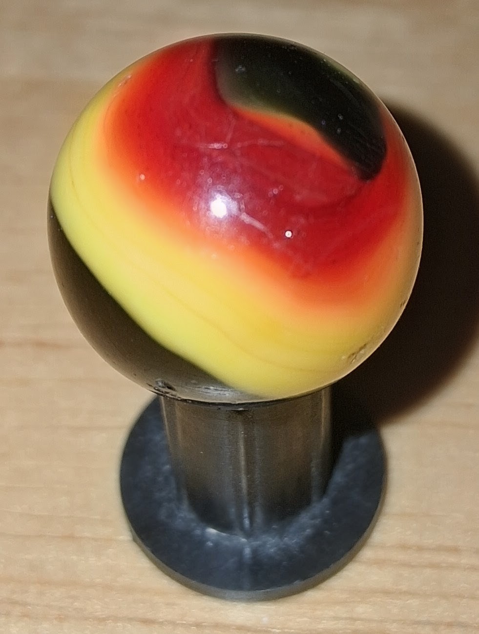 Vintage Akro Agate “Indian Blanket” Corkscrew Marble 23/32″