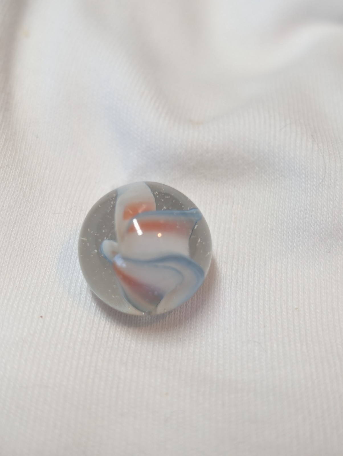 Vintage ⭐ Vitro Hybrid Cats Eye Marble Tri-Color .65 Pastel NM+ DELICATE PASTELS