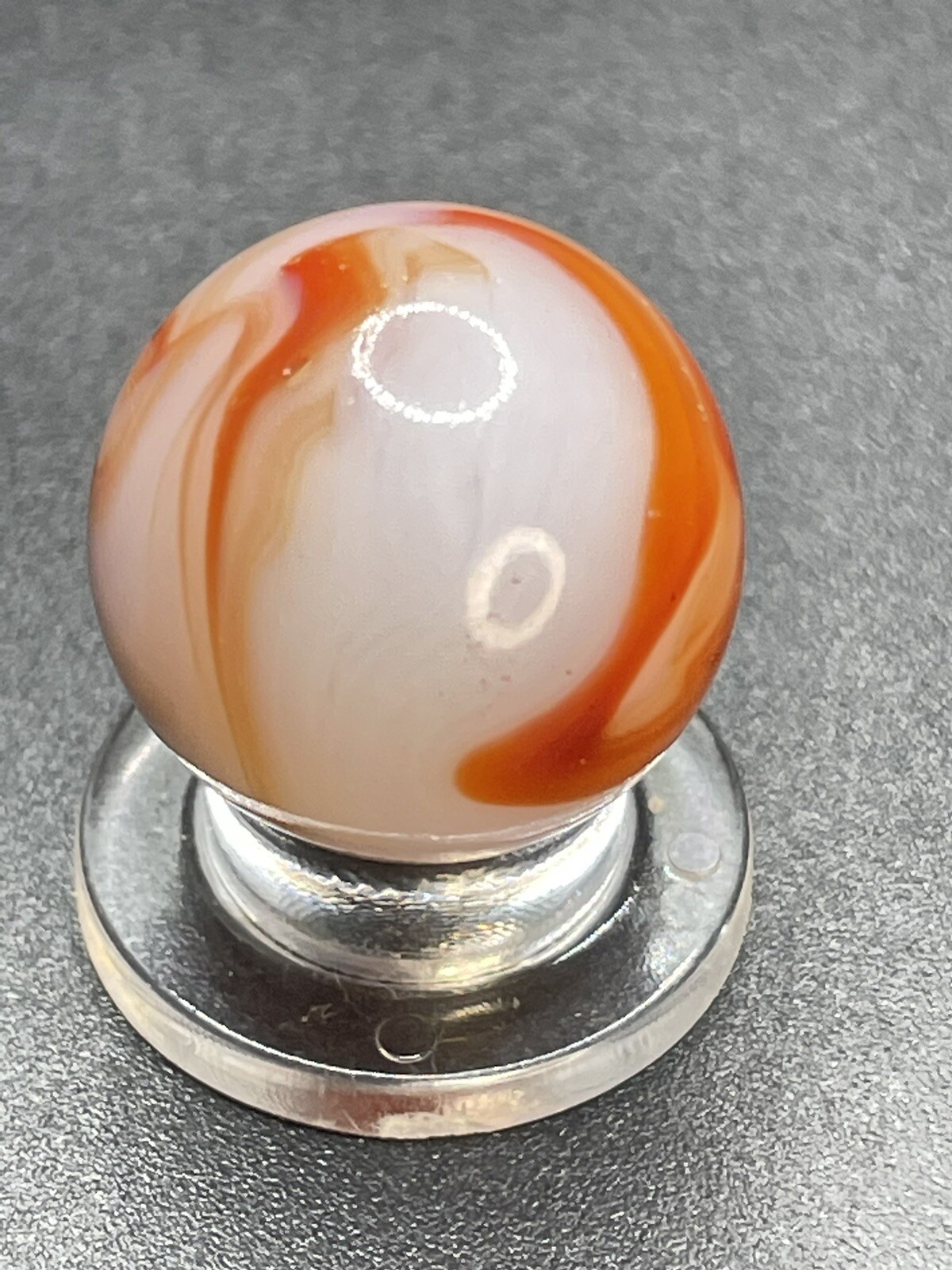 Alley Shooter Flame Swirl Marble Vintage Marbles 0.669”