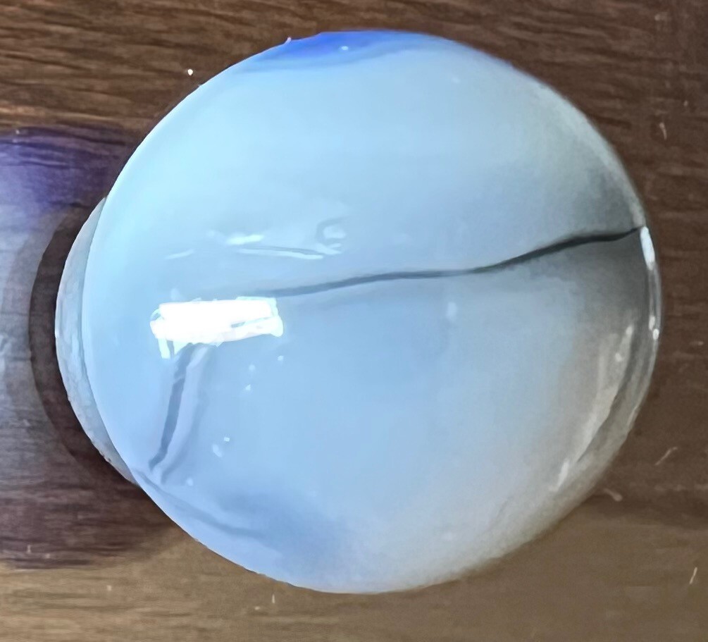 Vitro Agate Conqueror Patch Blue Horsehair Marble .63″