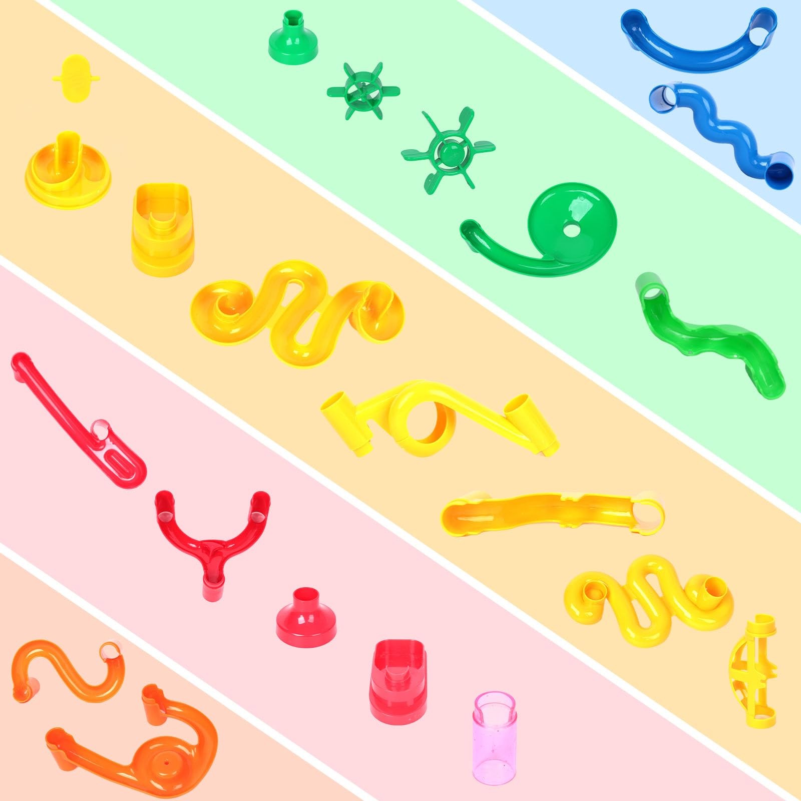 LovesTown Marble Run Toys, 133PCS Maze Game for Kid, Medium, Multi