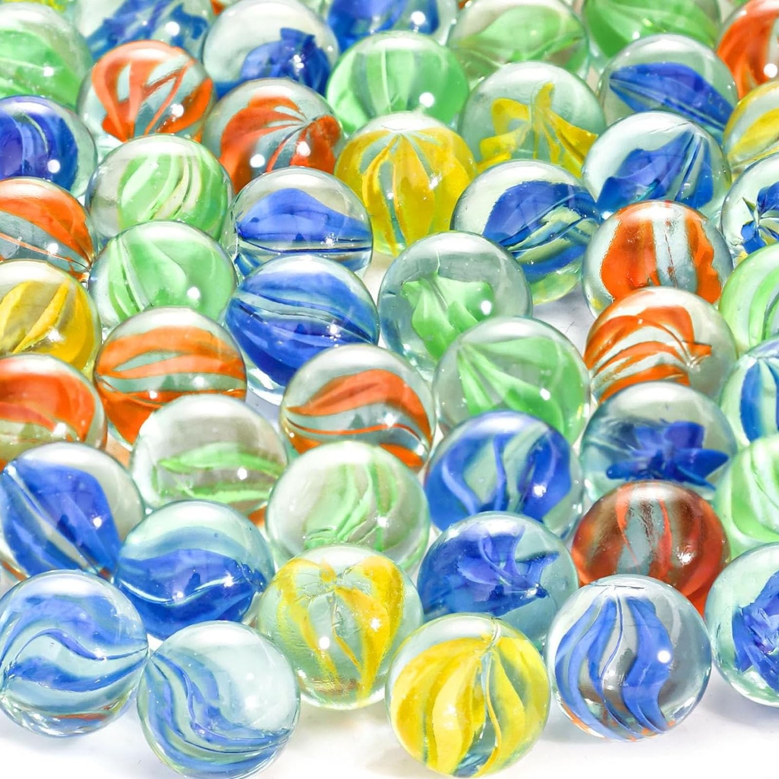 SallyFashion 240PCS Marbles for , Cat Eye Marbles Mixed 5 Colors for Chinese …