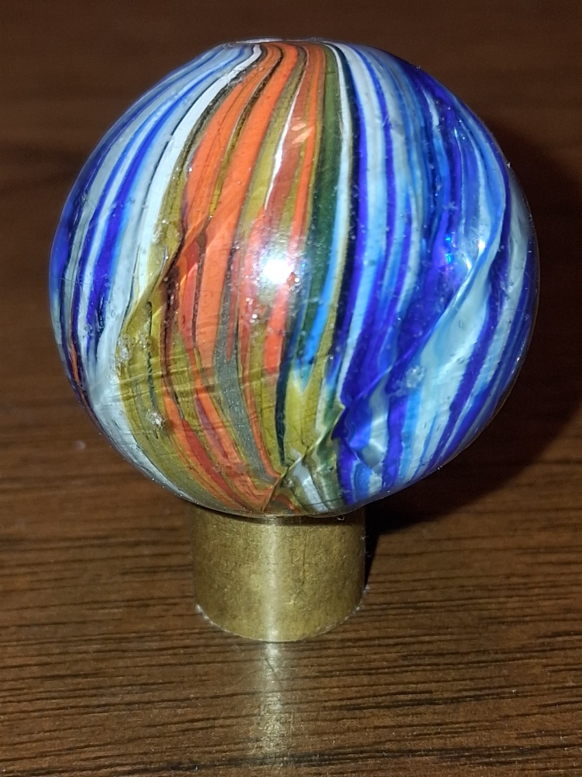 vintage marble GERMAN HANDMADE ONION SKIN 1.15″ 9.8 WET MINT ORIGINAL SURFACE#