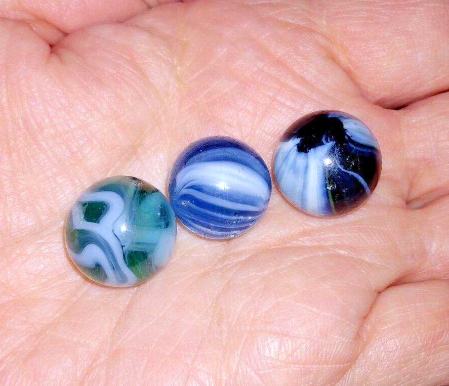 VINTAGE MARBLES ALOX ? CHRISTENSEN PELTIER PONTILS & TRANSITIONALS 5/8″? 30s 40s