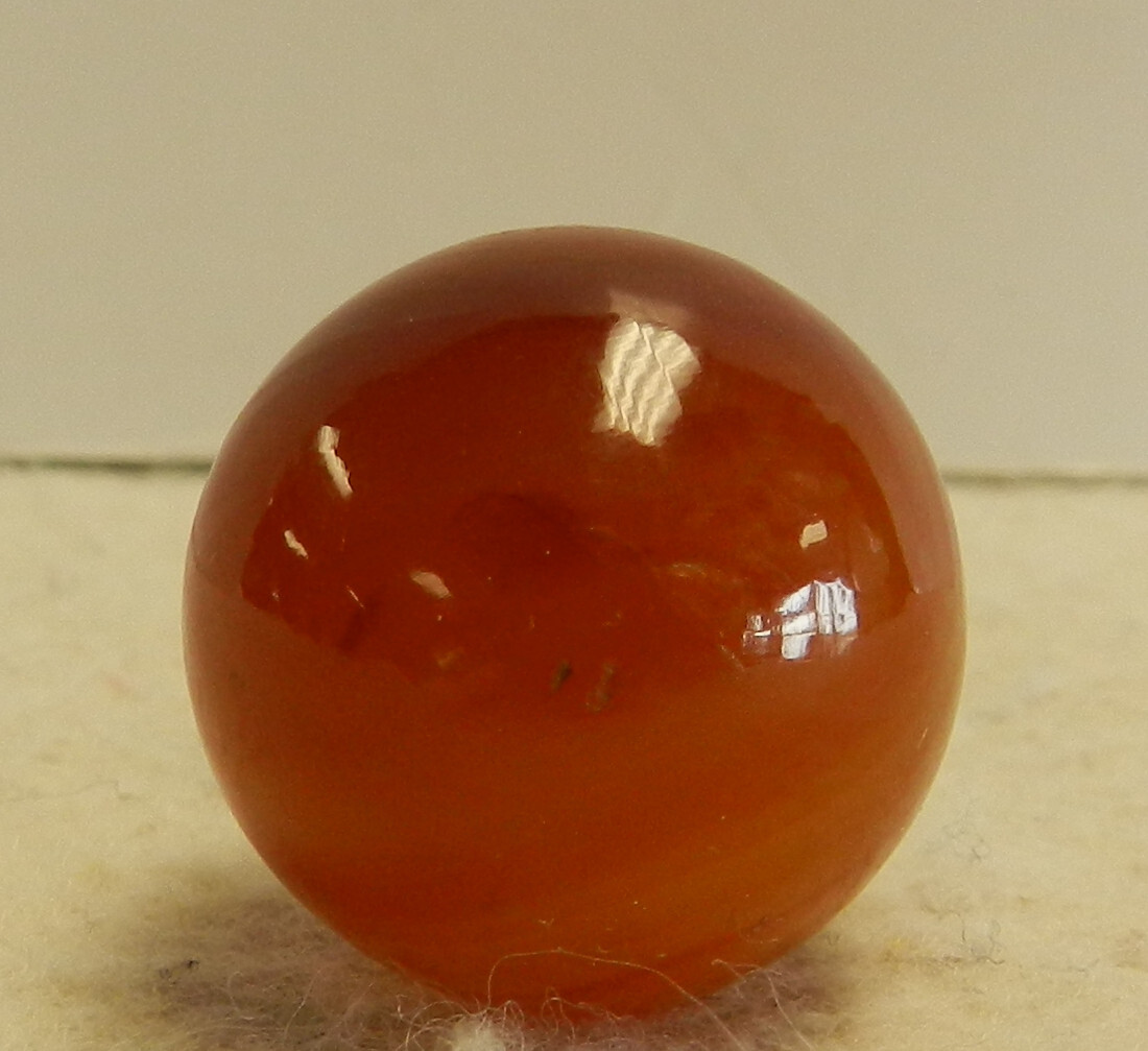 #16037m Large .83 Inches Vintage Faceted Handmade Agate Shooter Marble