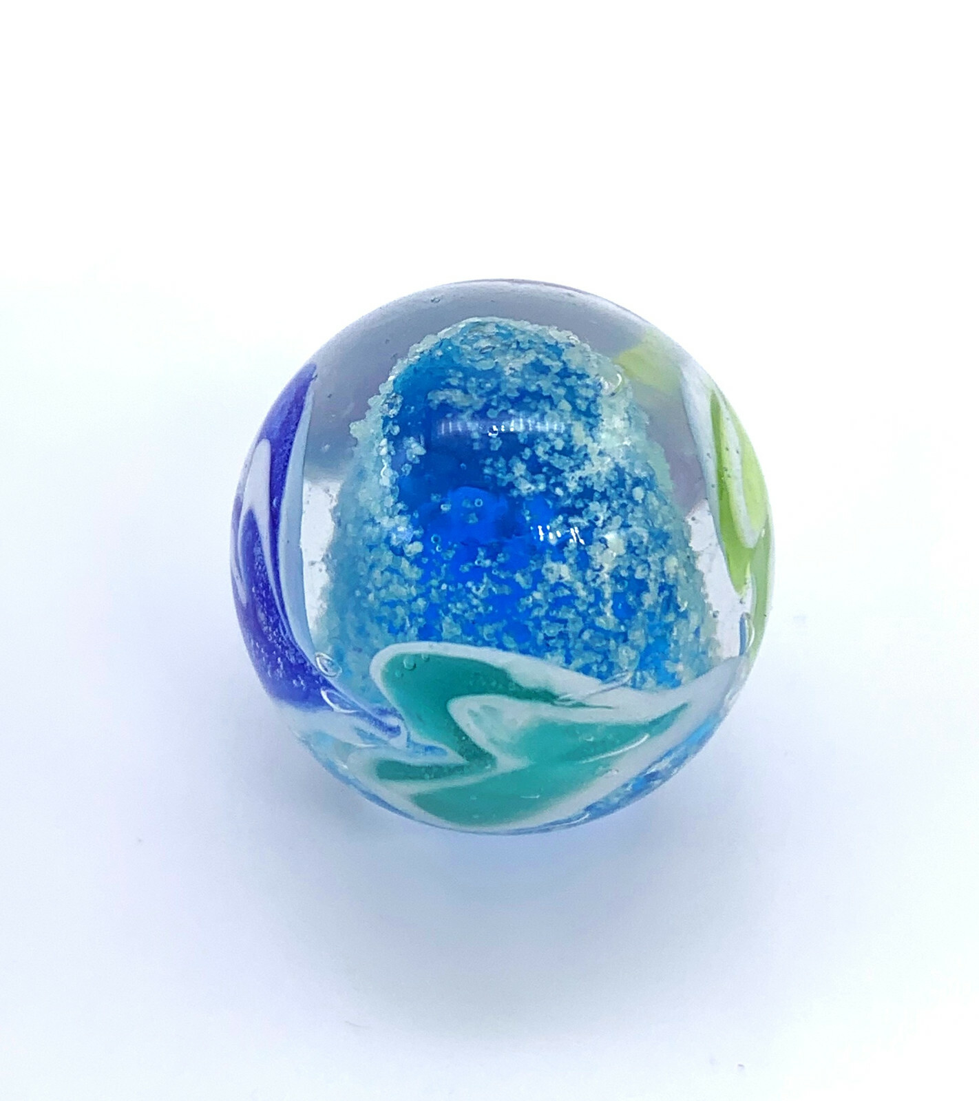 Wave Breaker 22mm Handmade Single Art Glass Marble Glow in the Dark Wavebreaker