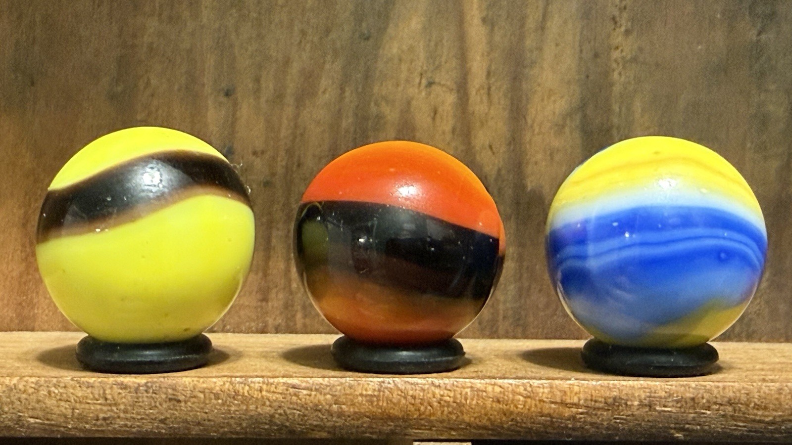 Marble King Bumblebee, Wasp, Cub Scout Marbles 5/8(+/- ) NM+ to Mint | 247