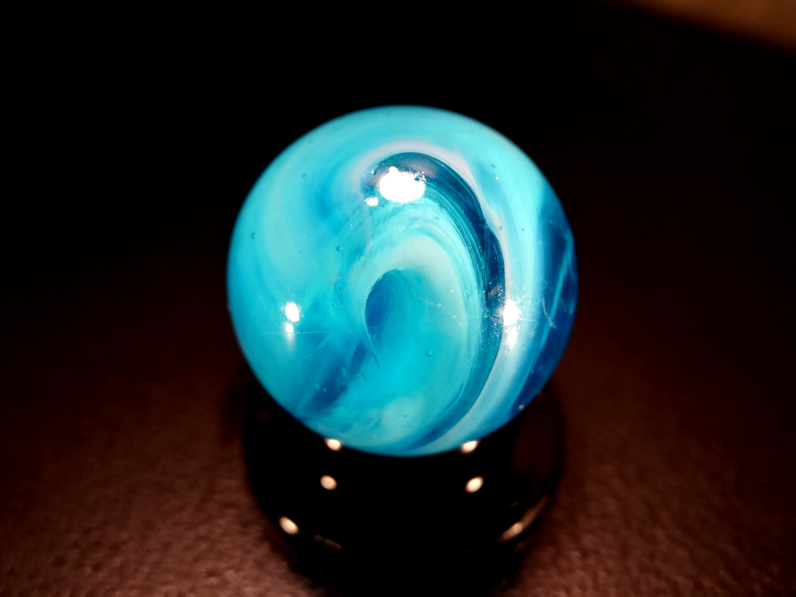 CHRISTENSEN AGATE AQUA * SHOOTER * R&T pattern w/Cutline WET MINT 💎