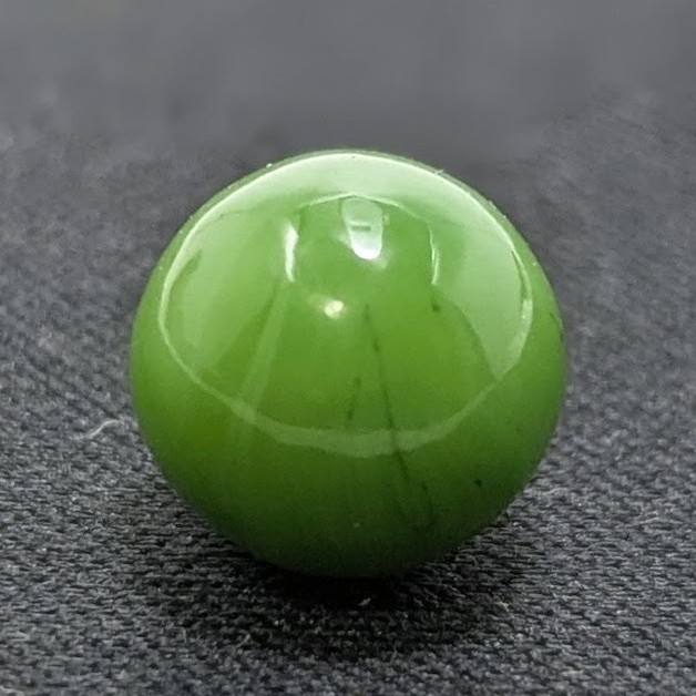 Christensen “CAC Transitional Jadite” Opaque Marble Wet Mint .48″ Peewee, 🟢