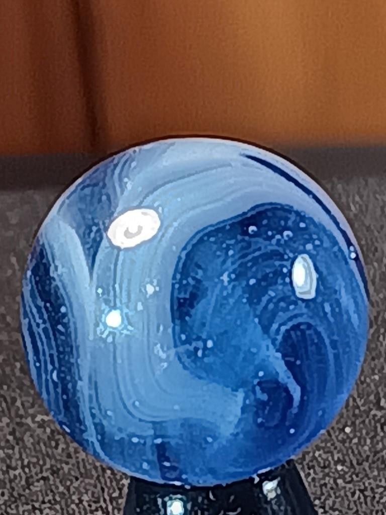 5/8″ Akro Agate Saphire Blue Slag Near Mint Serious Marble B121