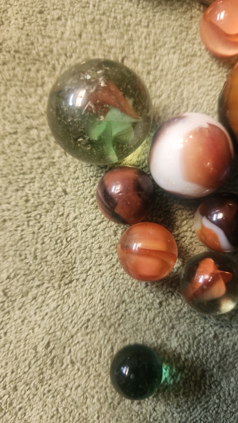 lot of vintage marbles , different assortment